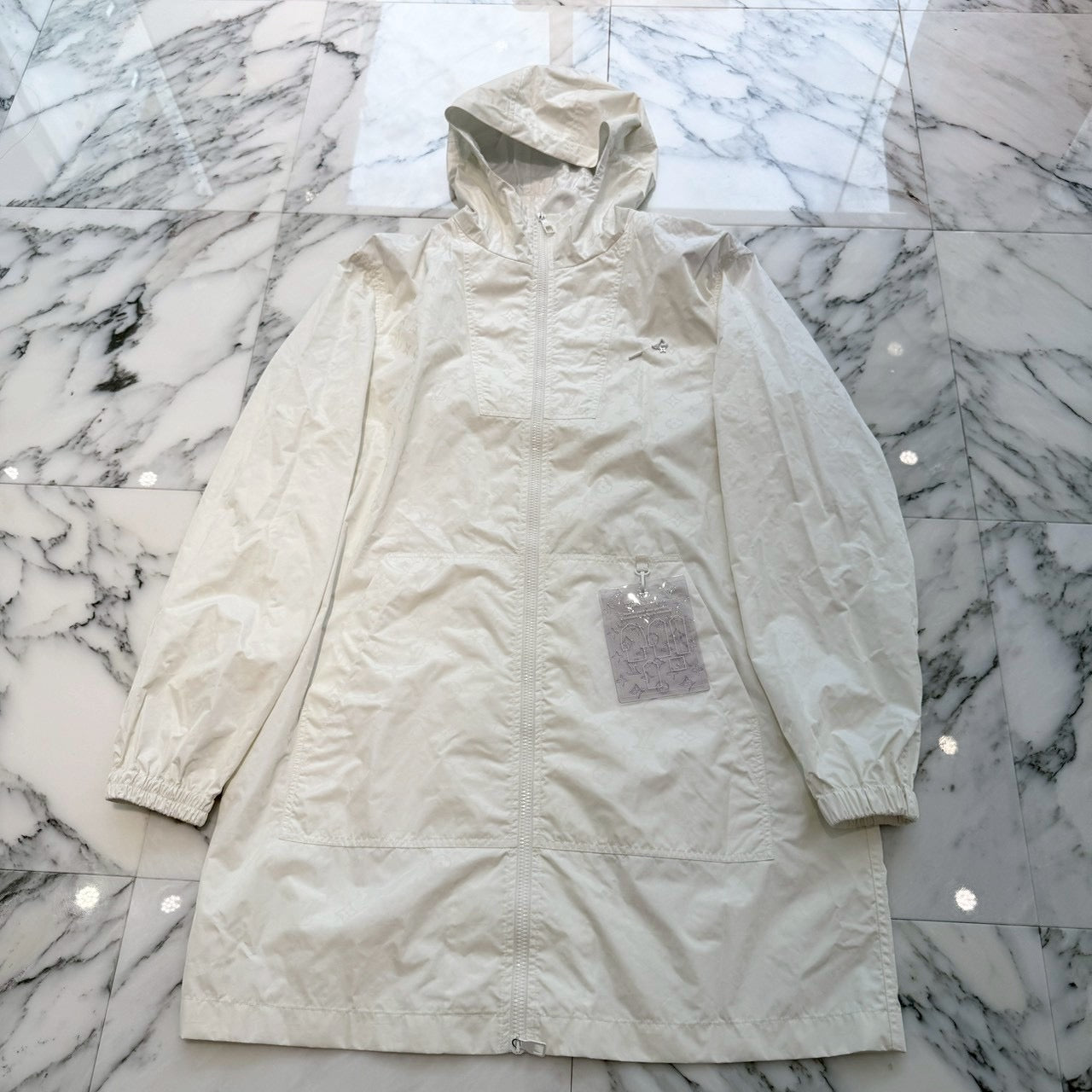 LOUIS VUITTON 2023SS Mid Length Monogram Windbreaker Coat HNK48W Size 46 ルイヴィトン ミッドレングス モノグラムウィンドブレーカーコート サイズ46