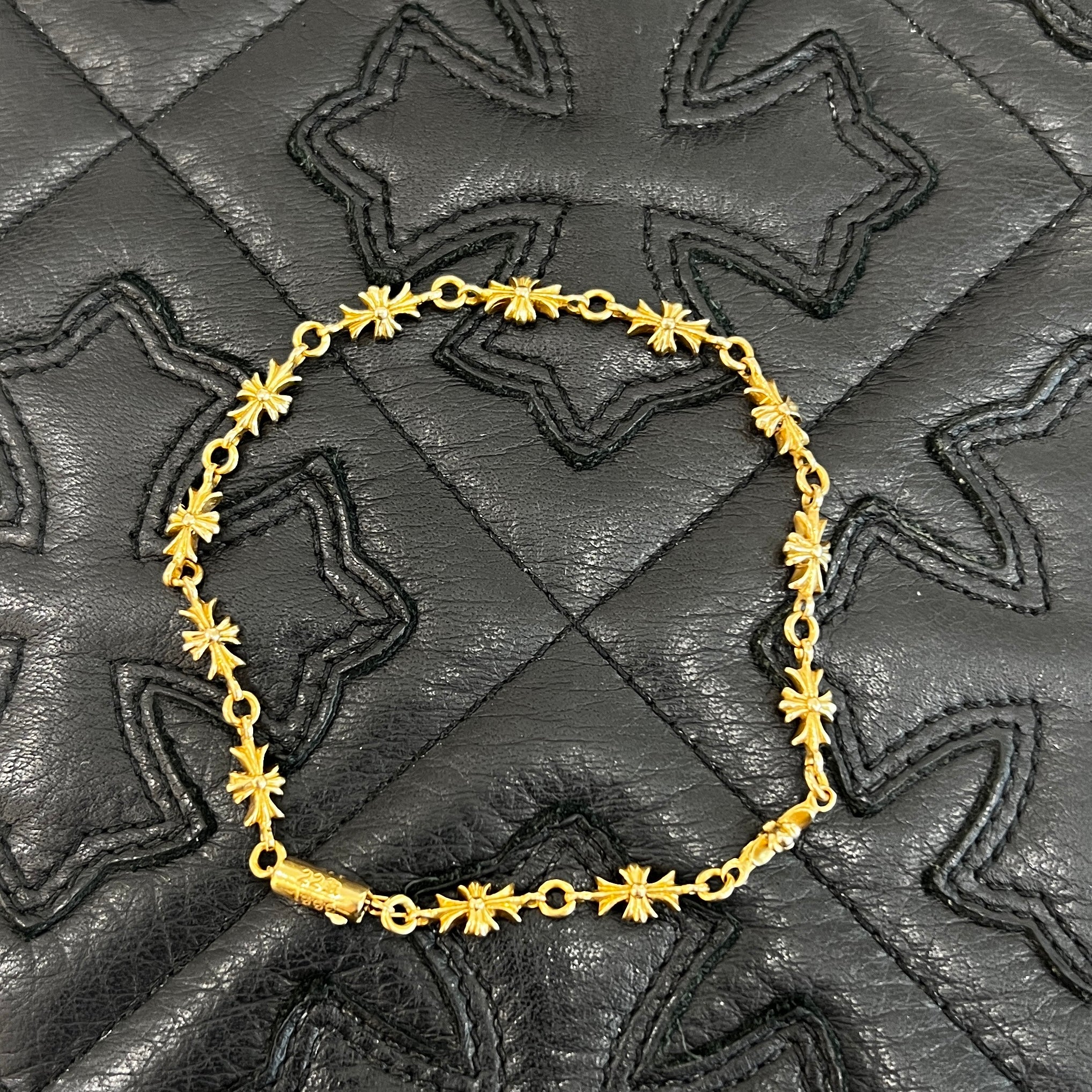 CHROME HEARTS 22K Tiny E CH Plus Bracelet 13 LINK クロムハーツ 22K タイニーE CHプラス ブレスレット 13リンク