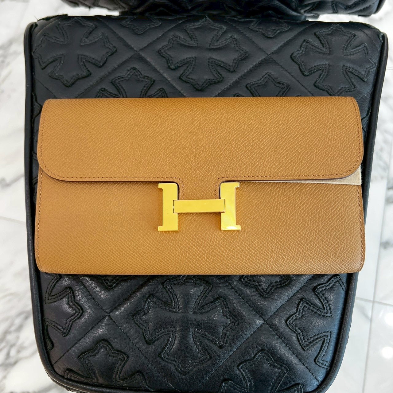 HERMES Constance To Go "SESAME" Leather Long Wallet K刻印 エルメス コンスタンス トゥ ゴー "セサミ" レザーロングウォレット K刻印