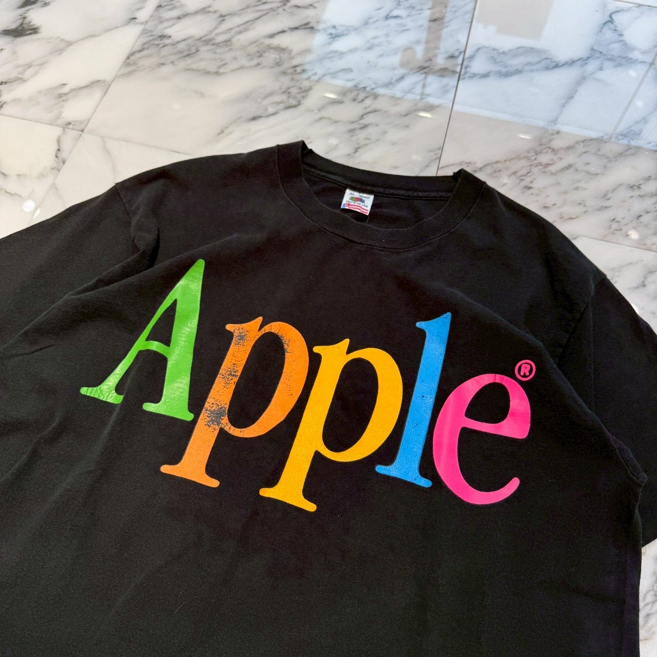 Vintage 90’s "Apple" 1990 Company Printed FRUIT OF THE ROOM S/S Tee Size XL ヴィンテージ 90’s アップル 1990 コンパニー プリント フルーツオブザルーム社製Tシャツ サイズXL