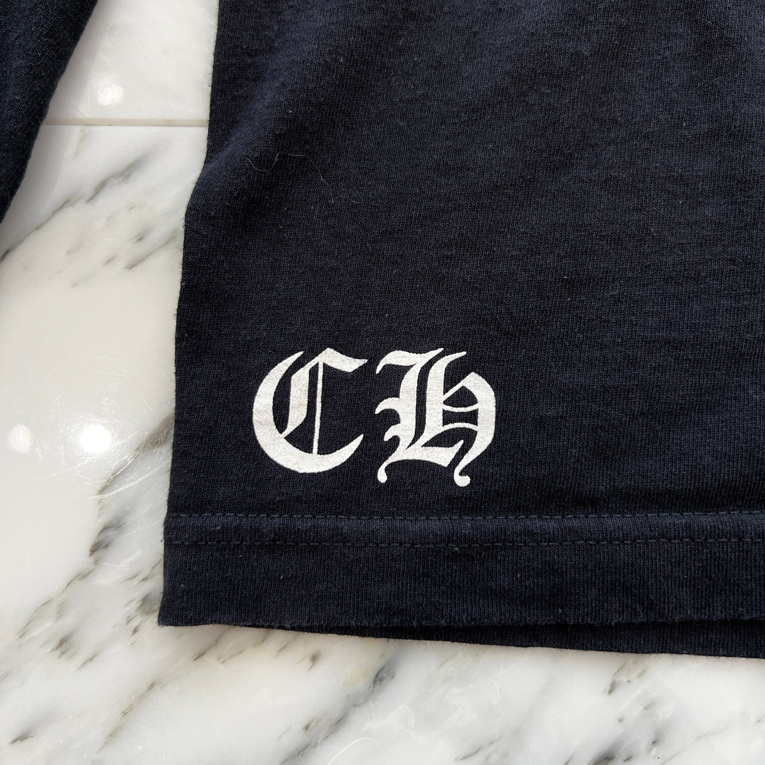 CHROME HEARTS Vertical Logo RS3 Cross Long Sleeve Tee Size L クロムハーツ ヴァーティカルロゴ RS3 クロス ロングスリーブTシャツ サイズL