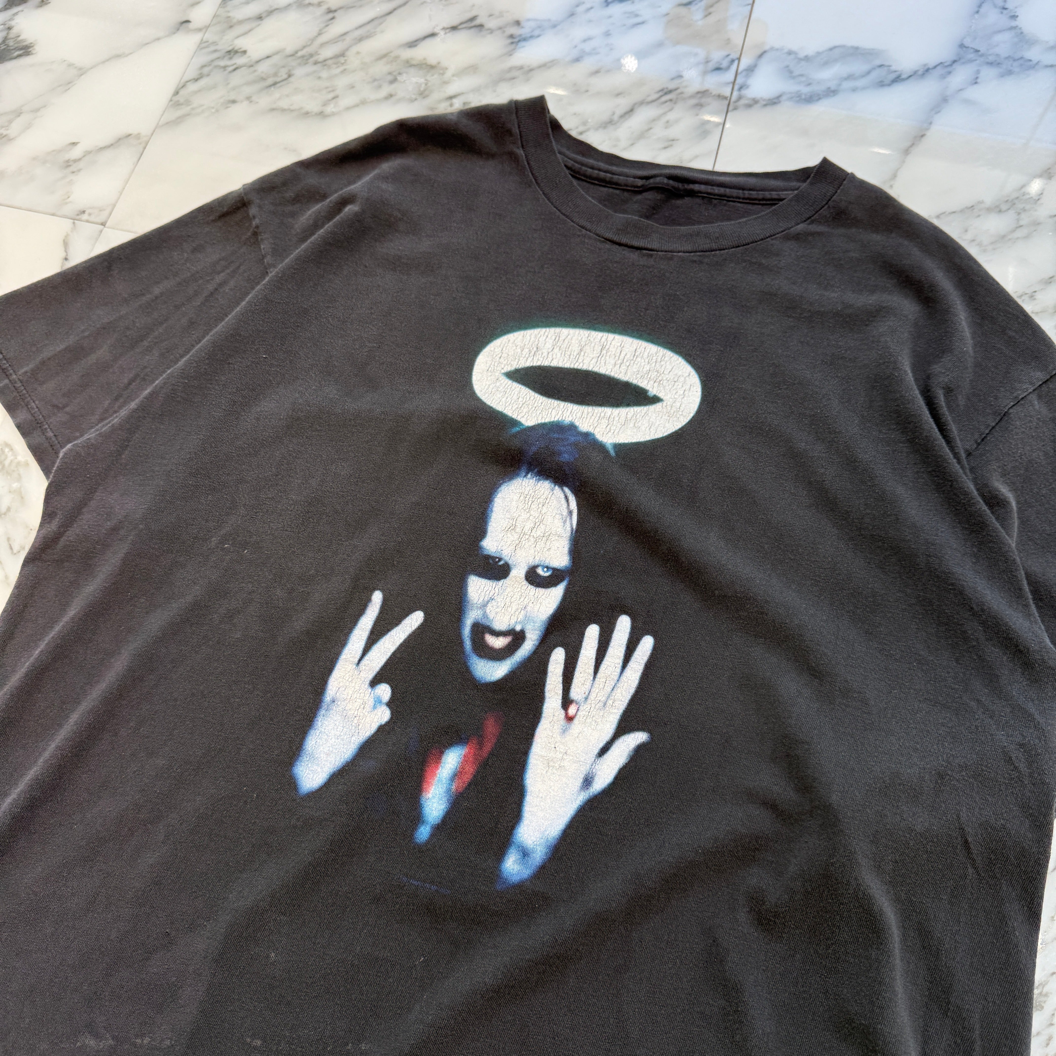 Vintage 90's MARILYN MANSON "middle fingers" S/S Tee 90's マリリンマンソン "ミドル フィンガーズ" Tシャツ