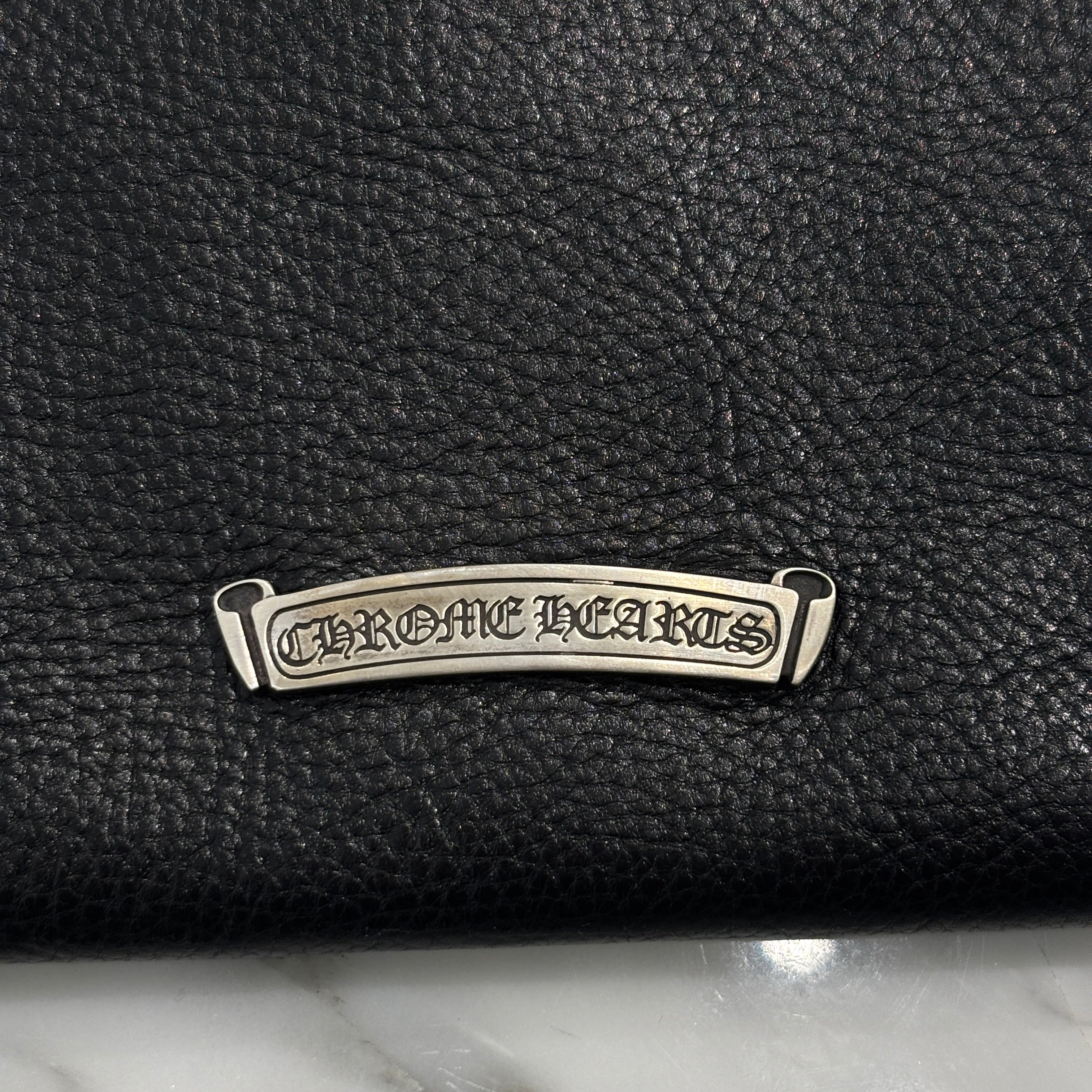 CHROME HEARTS BS Flare Square Pocket Leather Shoulder Bag クロムハ―ツ BSフレア スクエアポケット レザーショルダーバッグ