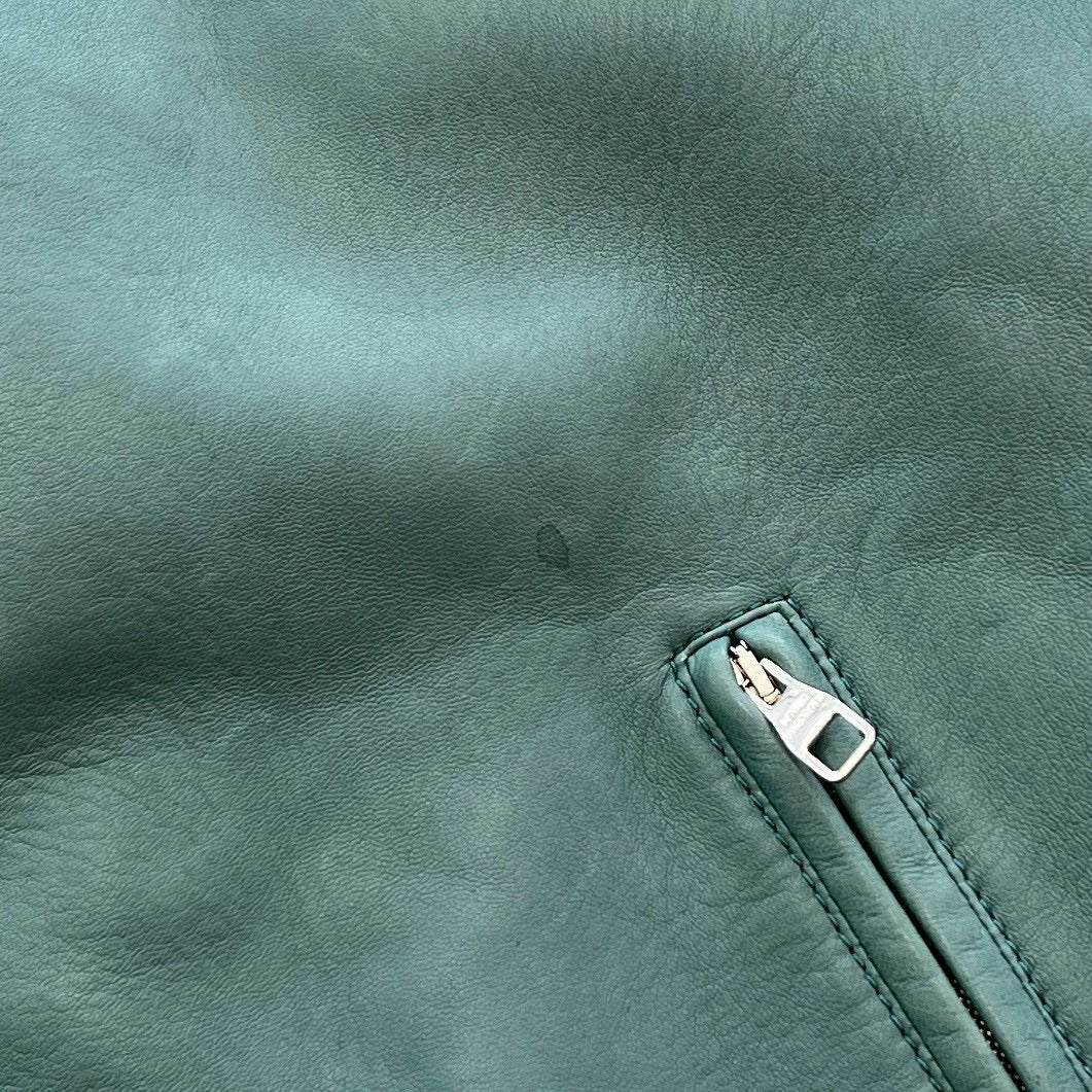 LOUIS VUITTON 2015SS Sheepskin Double Rider Leather Jacket H7L06EKR5 Size 44 ルイヴィトン シープスキン ダブルライダース レザージャケット サイズ44