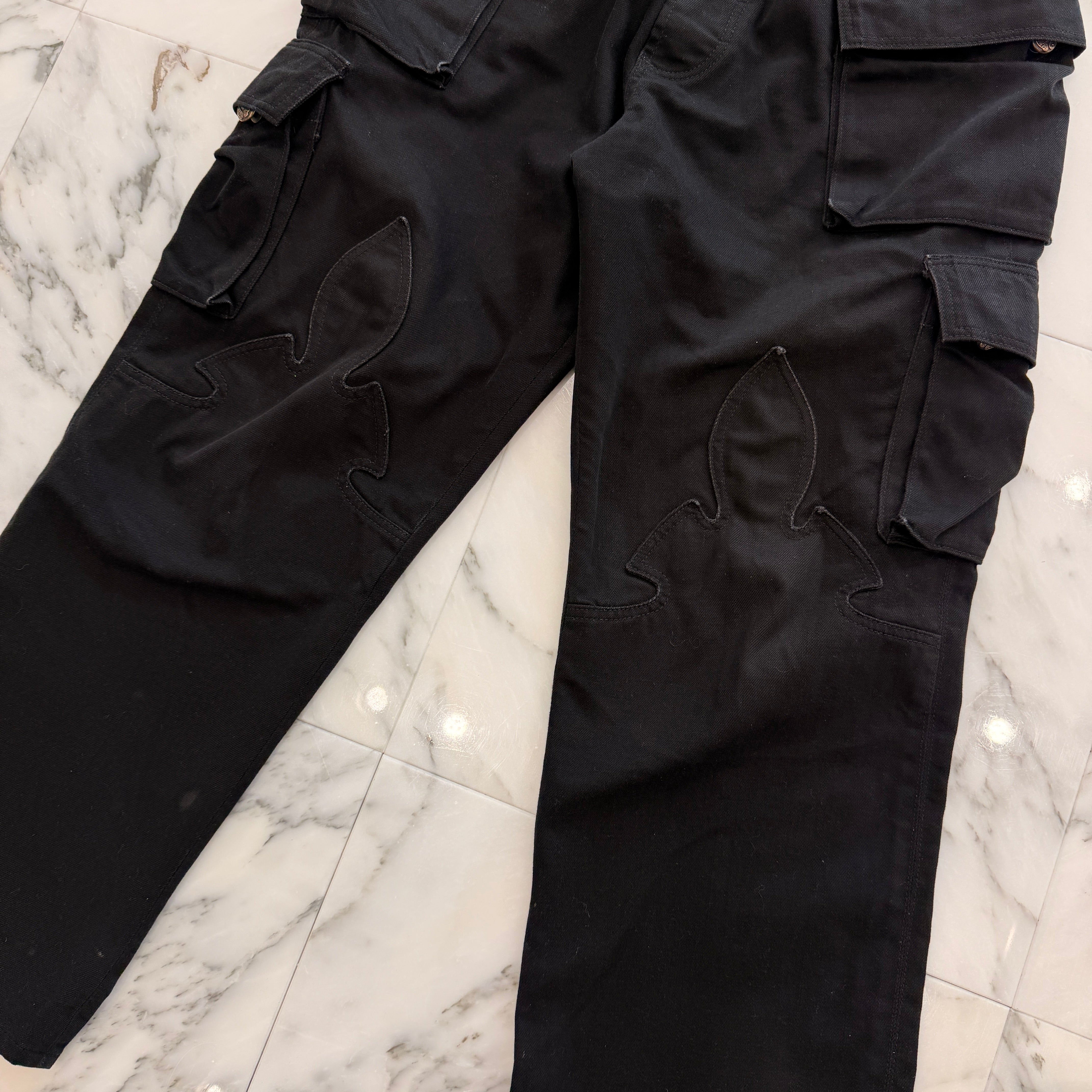 CHROME HEARTS Fatigue Flare Knee Cargo Cotton Long Pants Size 33 クロムハーツ ファティーグ フレアニー カーゴ コットン ロングパンツ サイズ33