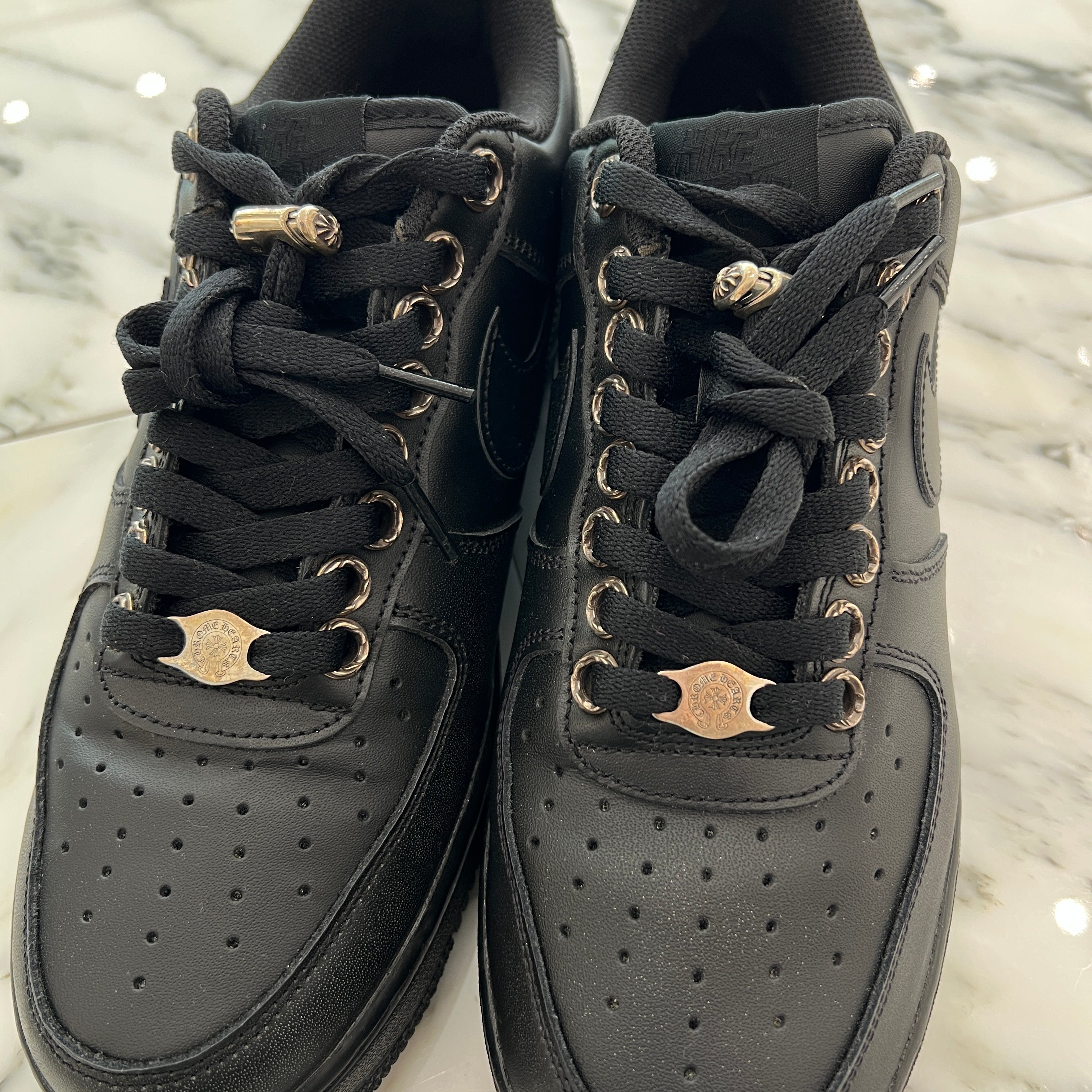 CHROME HEARTS × NIKE AIR FORCE 1 '07 Custom Leather Sneakers Size US10(28.0cm) クロムハーツ×ナイキ エアフォース1 '07 カスタム レザースニーカー サイズ US10(28.0cm)