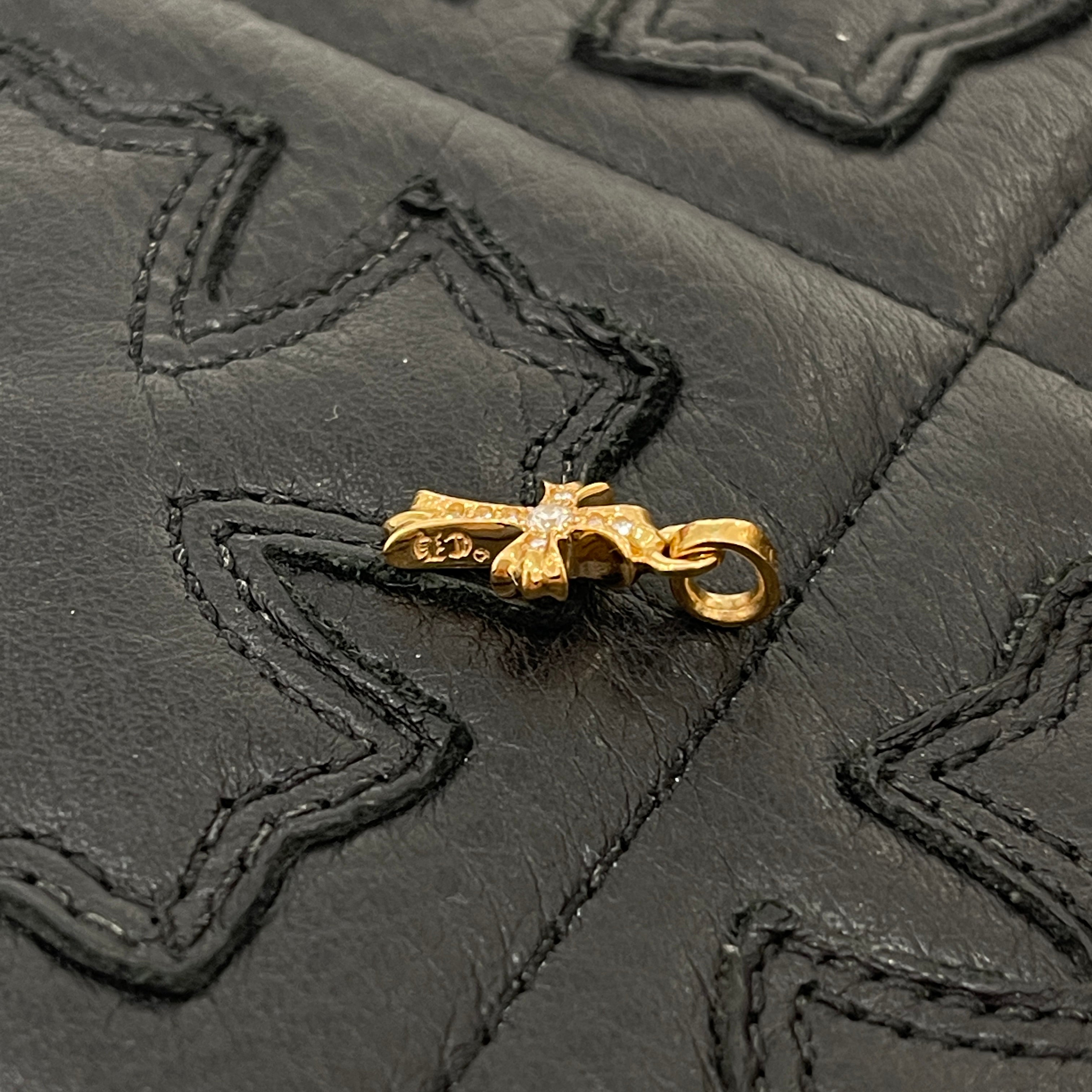 CHROME HEARTS 22K Baby Fat Cross Pave Diamond Pendant Top クロムハーツ 22K ベイビーファット クロス パヴェダイヤモンド ペンダントトップ