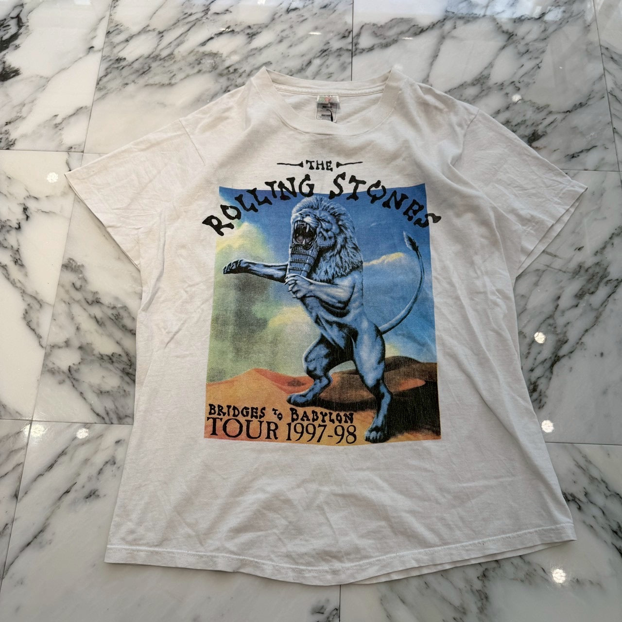 Vintage 90's The Rolling Stones ”Bridges to Babylon Tour 1997-98” FRUIT OF THE LOOM Tee Size L 90's ザ ローリング・ストーンズ ”ブリッジズ・トゥ・バビロン・ツアー 1997-98” フルーツオブザルーム社製 Tシャツ サイズL