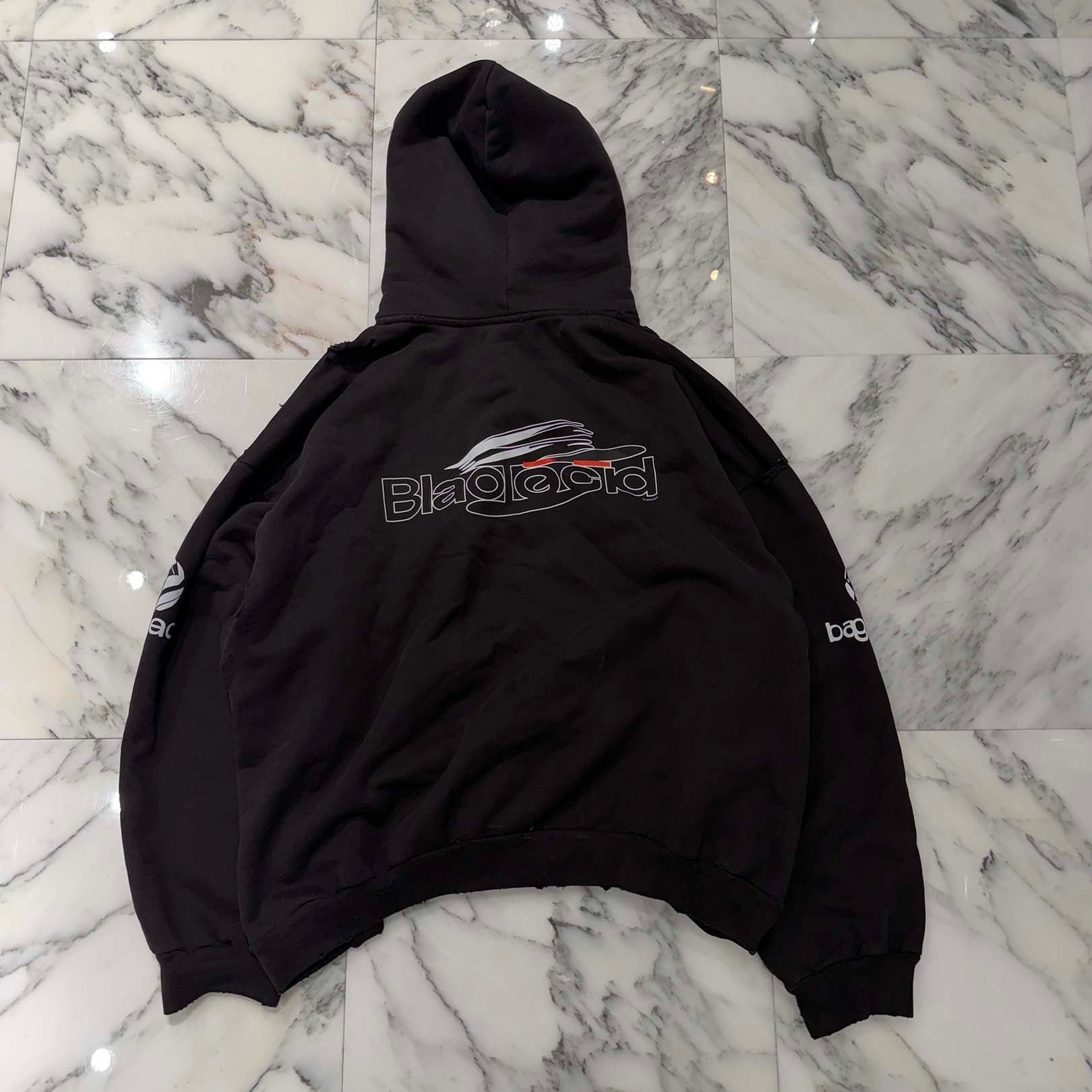 BALENCIAGA 2024SS AI GENERATED Medium Fit Pullover Hoodie 767877 TQVF9 Size XL バレンシアガ AI ジェネレイト ミディアムフィット プルオーバーフーディ サイズXL