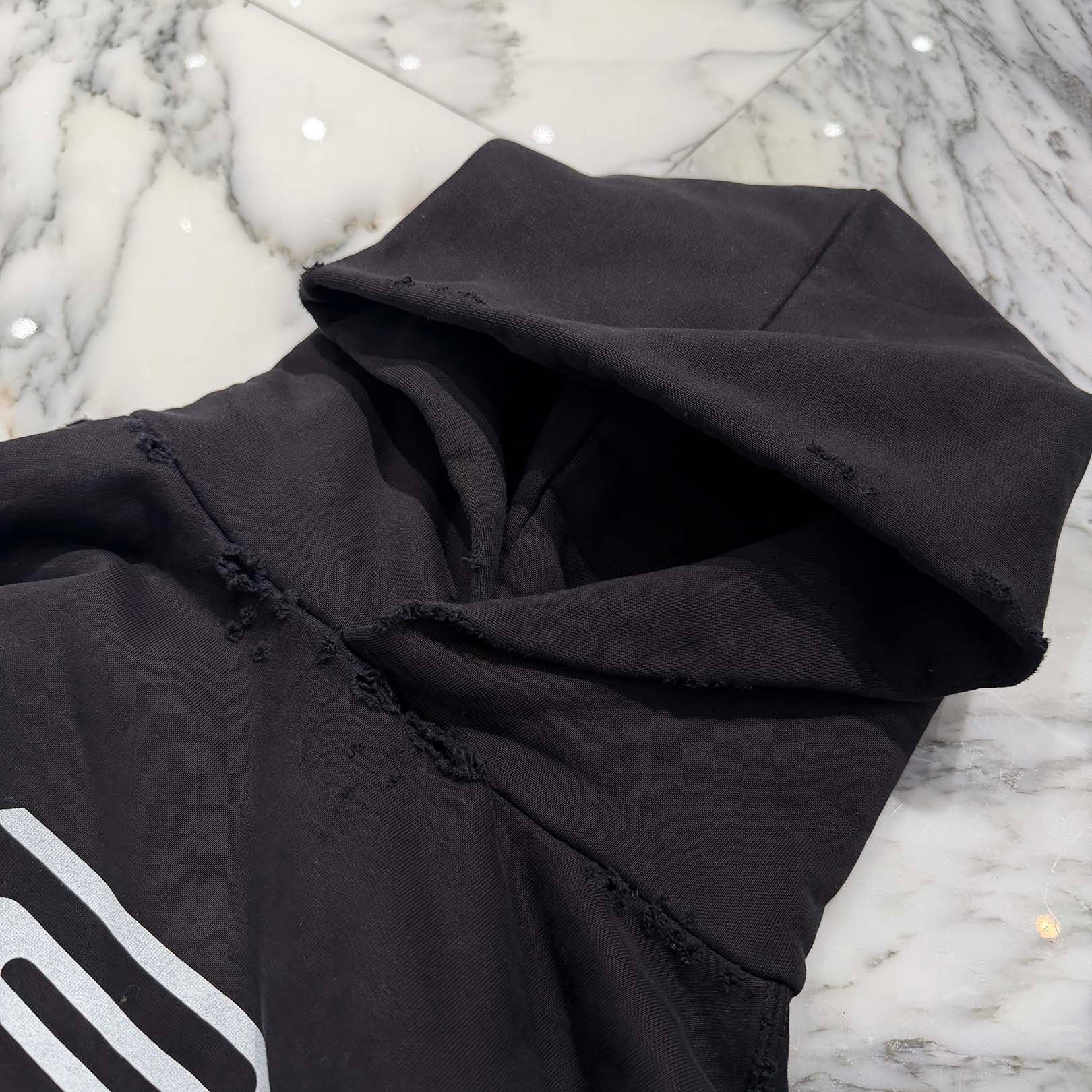 BALENCIAGA 2024SS AI GENERATED Medium Fit Pullover Hoodie 767877 TQVF9 Size XL バレンシアガ AI ジェネレイト ミディアムフィット プルオーバーフーディ サイズXL