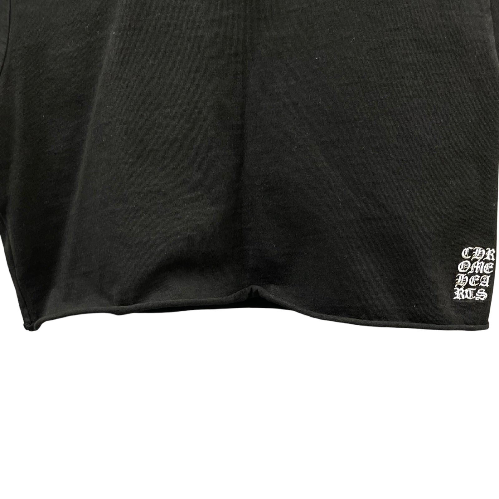 CHROME HEARTS Y NOT Script Logo Cropped Short Sleeve T-Shirt Size M