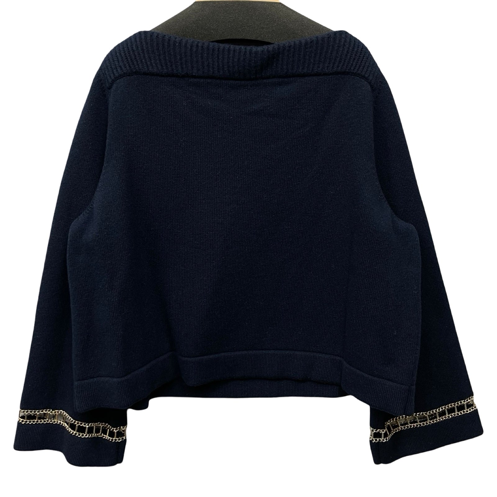 CHANEL 2020AW Cashmere Chain Boat Neck Sweater P62947K48455 Size 48