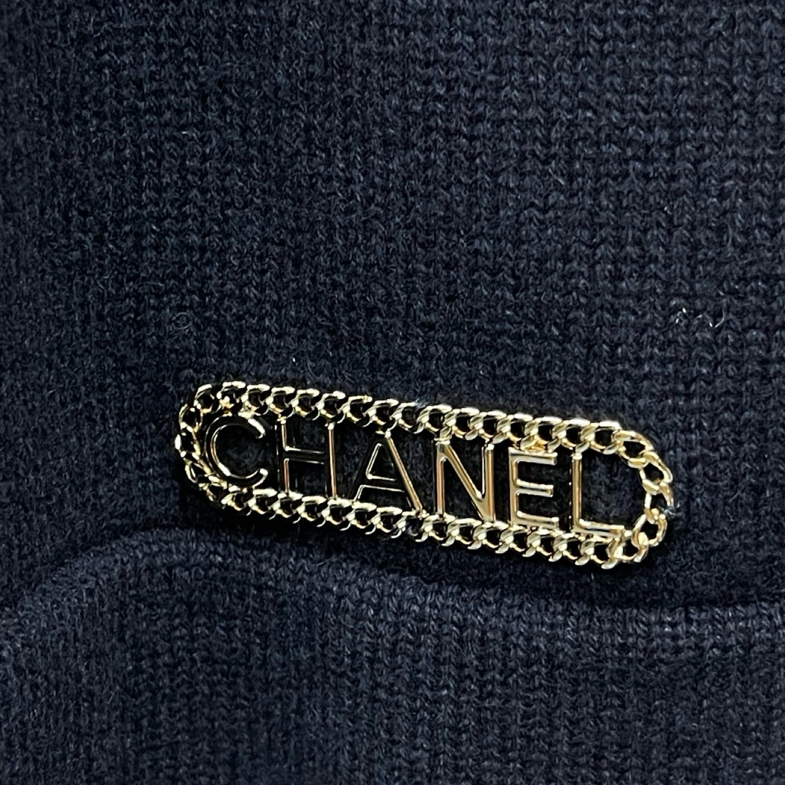 CHANEL 2020AW Cashmere Chain Boat Neck Sweater P62947K48455 Size 48