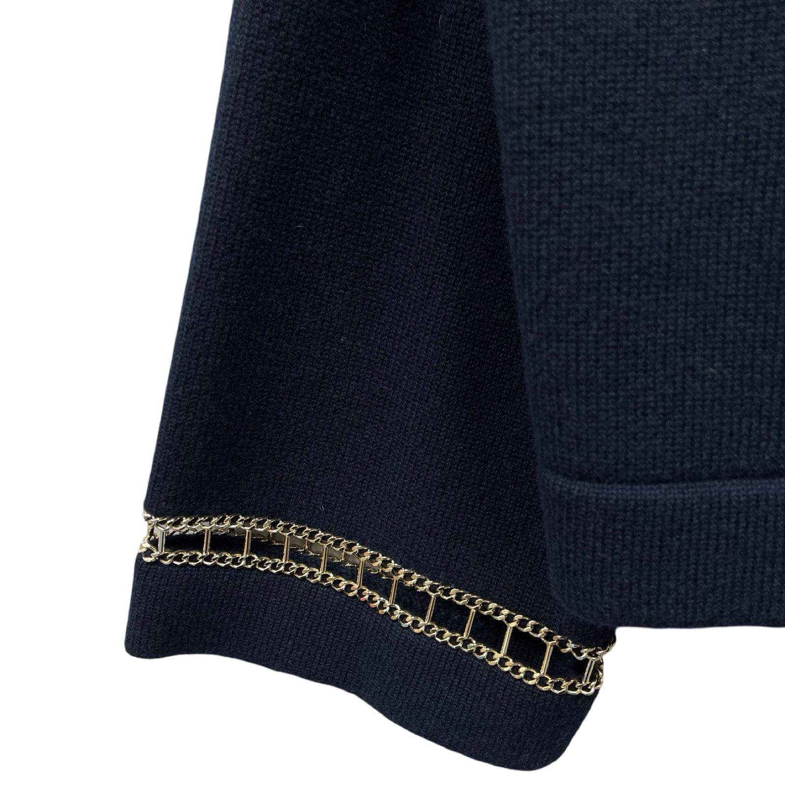 CHANEL 2020AW Cashmere Chain Boat Neck Sweater P62947K48455 Size 48