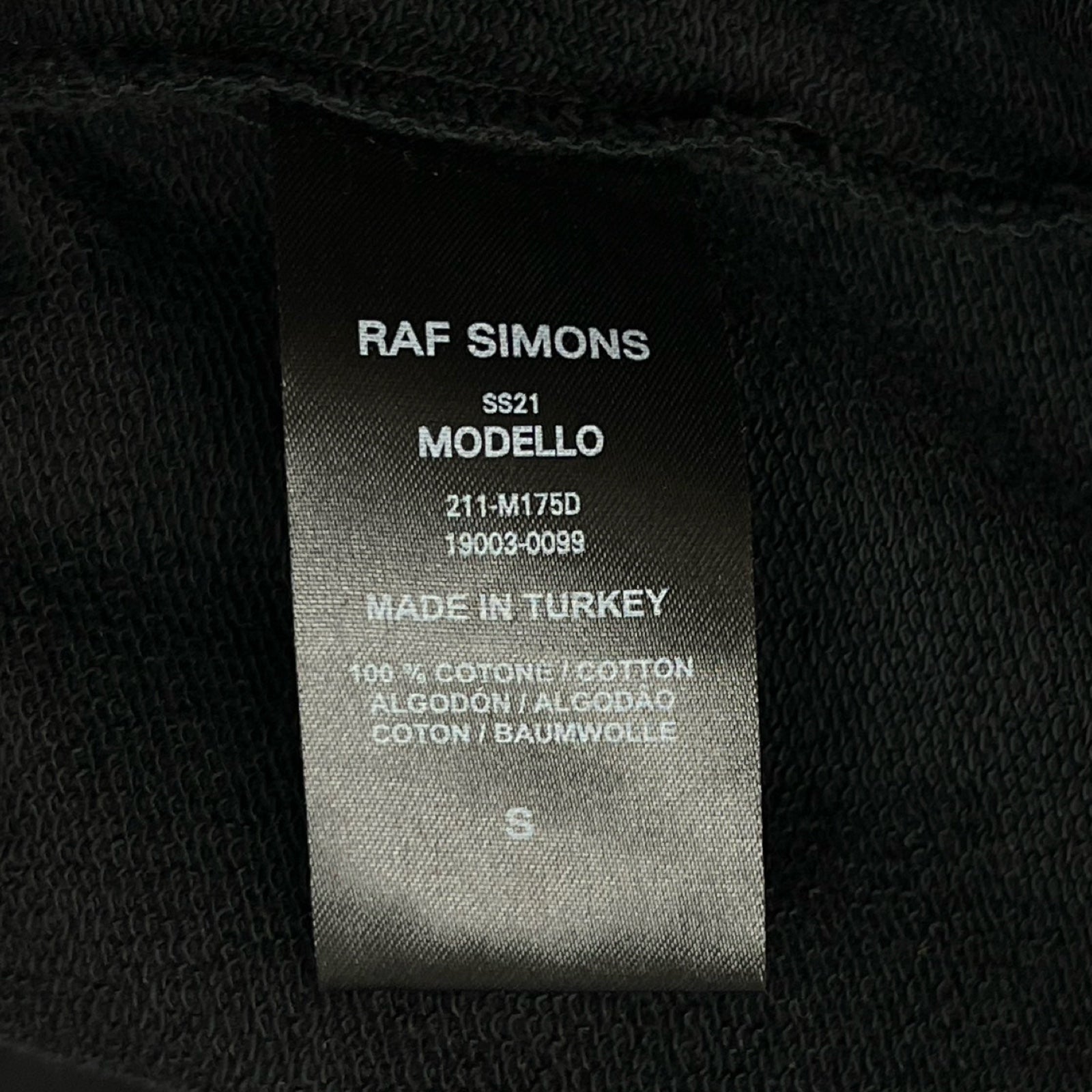 RAF SIMONS 2021SS Teenage Dreams Oversized Hoodie 211-M175D-19003-0099 Size S