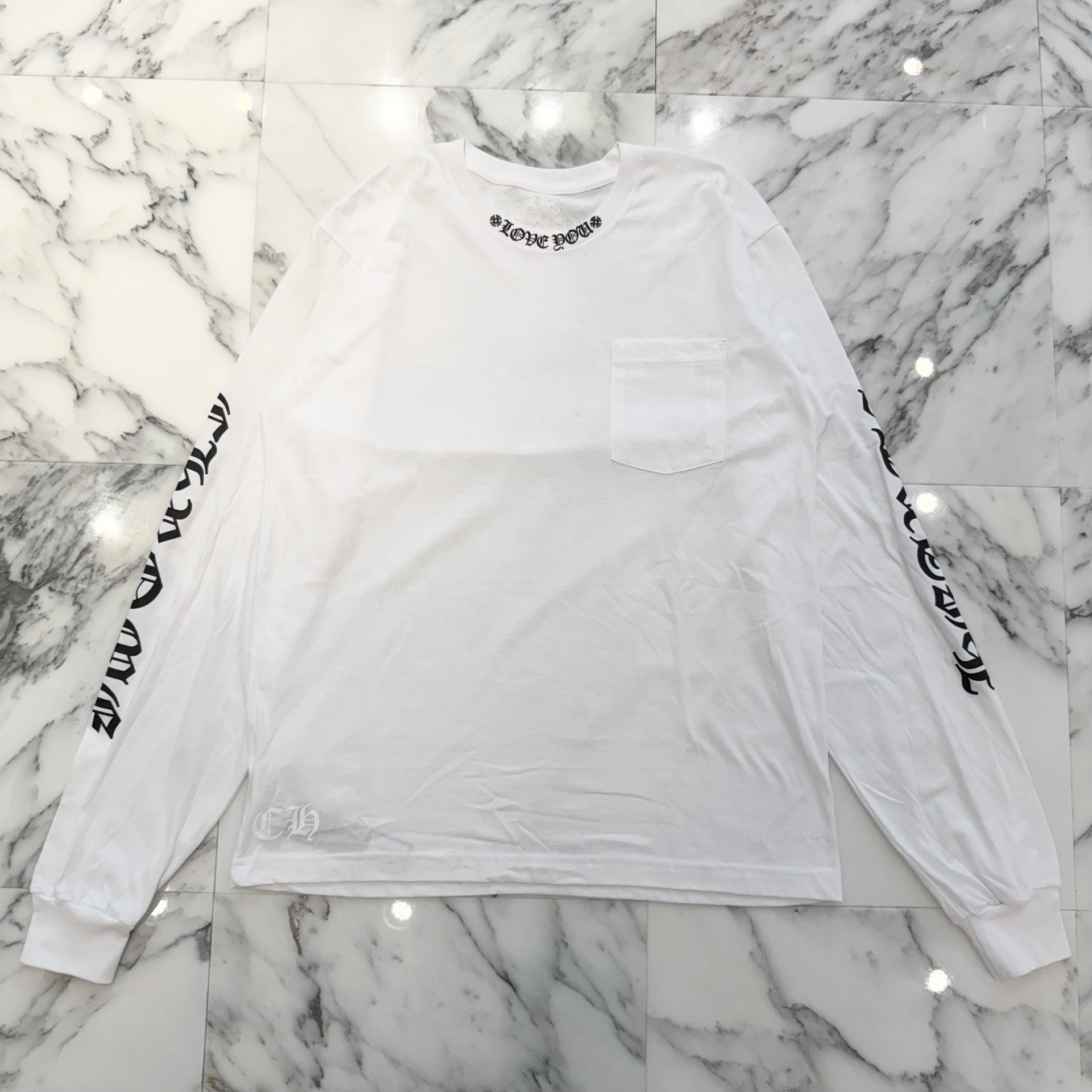 CHROME HEARTS "LOVE YOU" Neck Logo Long Sleeve Tee Size L クロムハーツ ラブユー ネックロゴ  ロングスリーブTシャツ サイズL