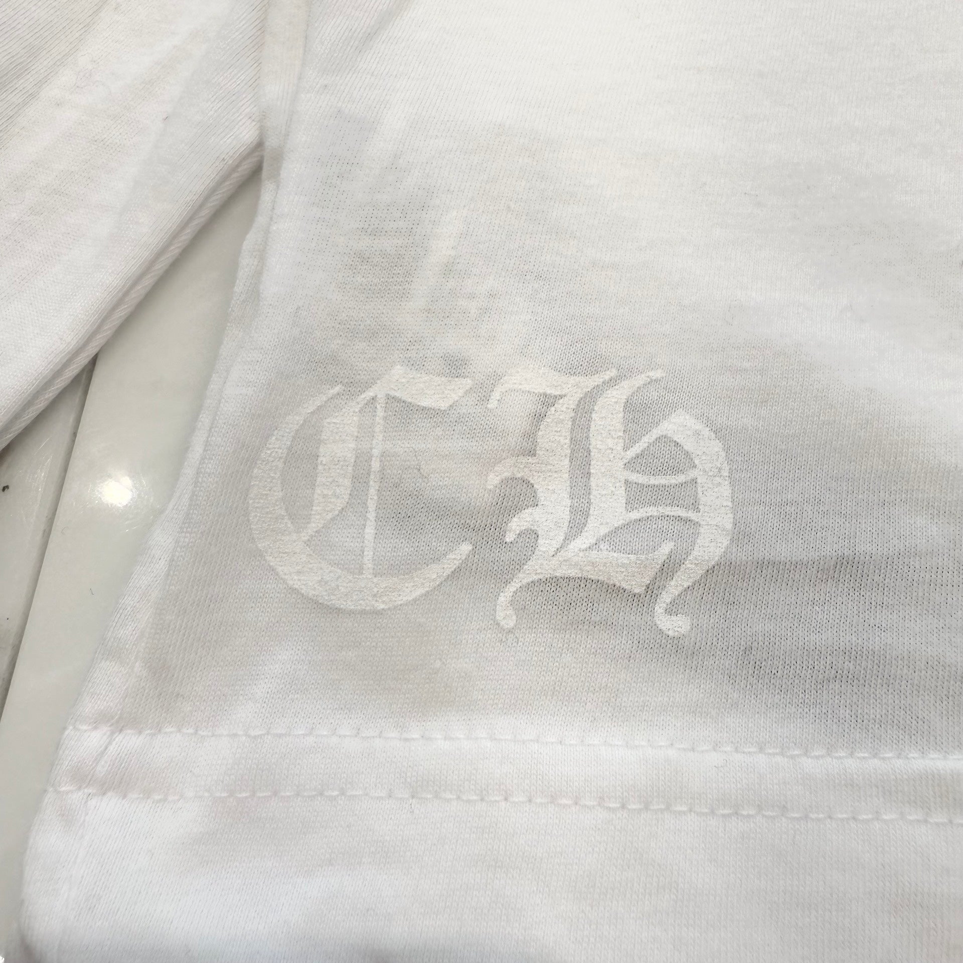 CHROME HEARTS Love You Neck Logo Long Sleeve Tee Size L