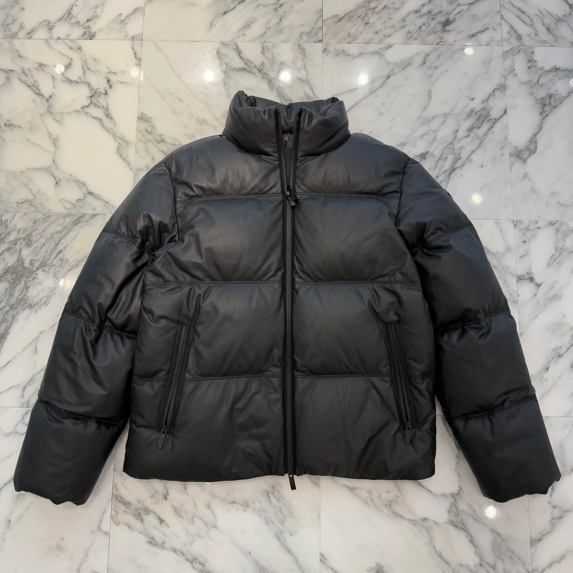 MONCLER LIGONT GIUBBOTTO Nappa Leather Down Jacket J20911A00124 59839 Size 3 モンクレール リゴント ナッパレザーダウンジャケット サイズ 3