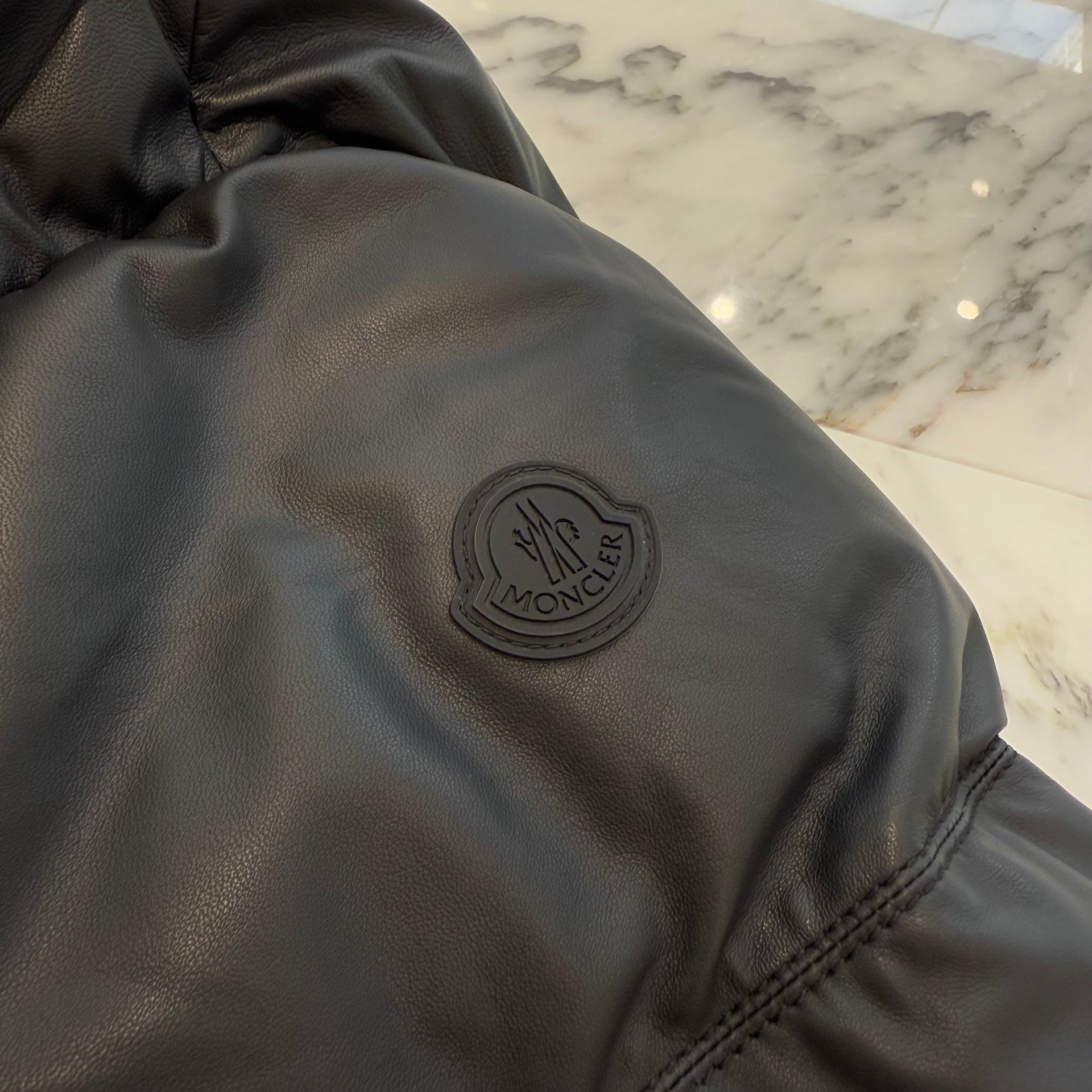 MONCLER LIGONT GIUBBOTTO Nappa Leather Down Jacket J20911A00124 59839 Size 3 モンクレール リゴント ナッパレザーダウンジャケット サイズ 3