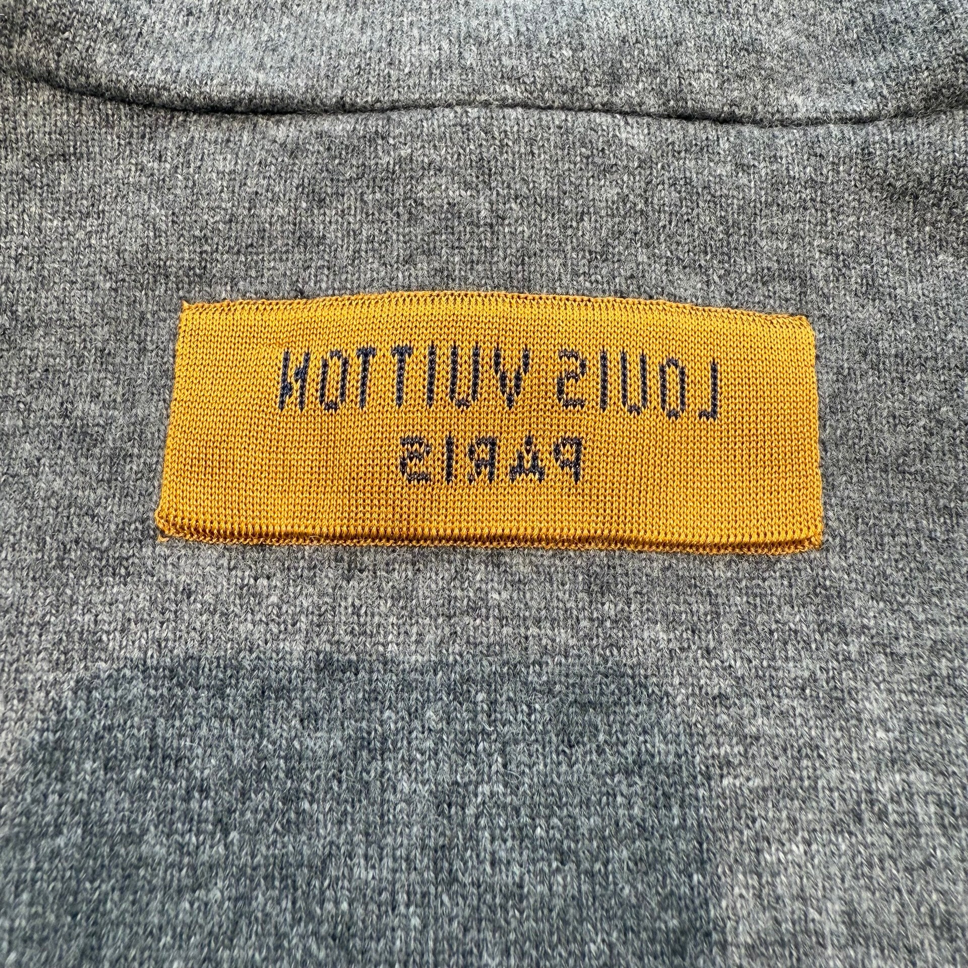 LOUIS VUITTON 2022SS LV Logo Cashmere Knit Pullover Hoodie 1A9VU8 Size M ルイヴィトン LVロゴカシミアニット プルオーバーフーディー サイズM