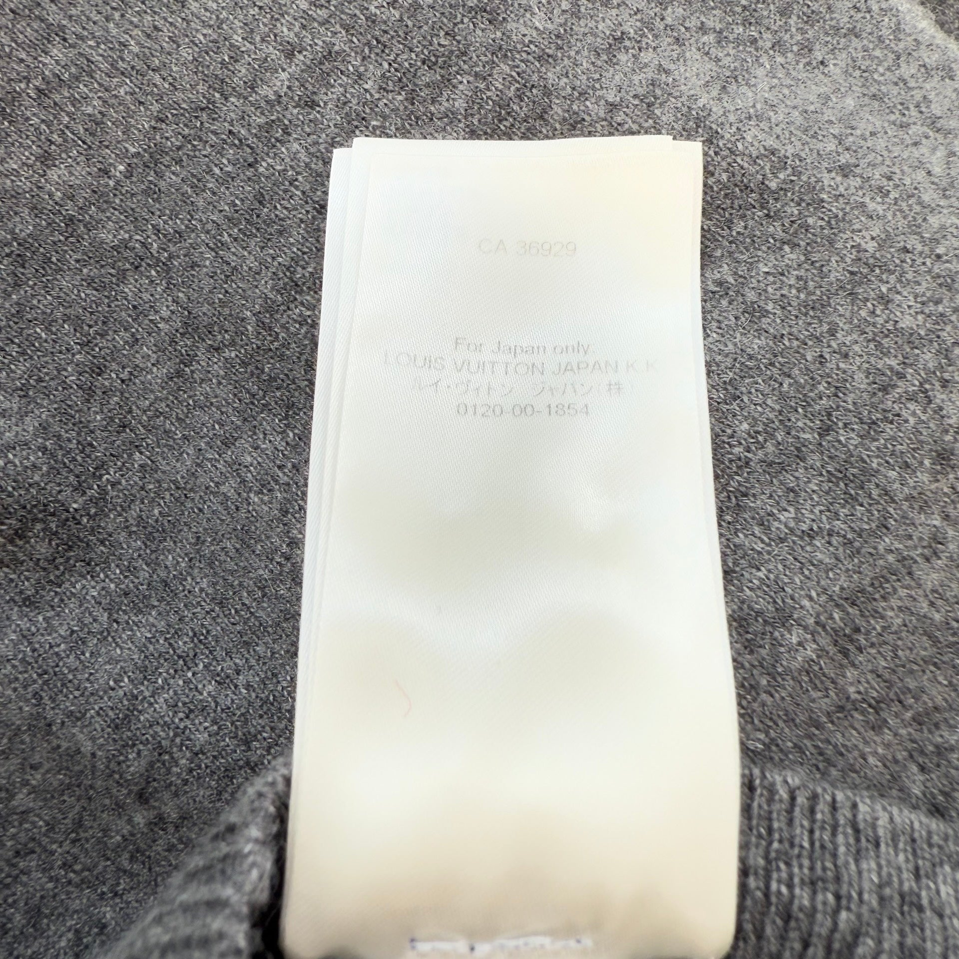 LOUIS VUITTON 2022SS LV Logo Cashmere Knit Pullover Hoodie 1A9VU8 Size M ルイヴィトン LVロゴカシミアニット プルオーバーフーディー サイズM