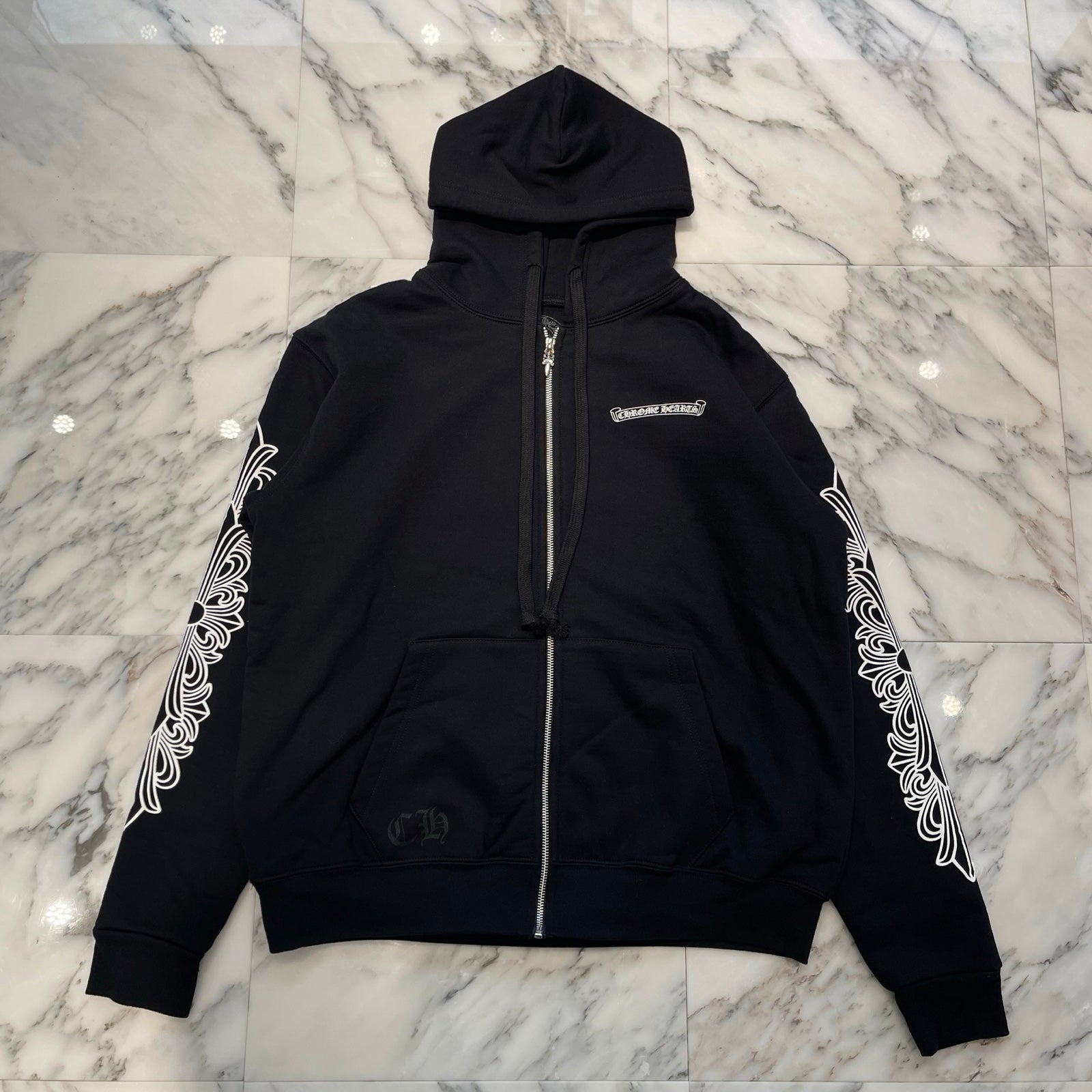 CHROME HEARTS ASPEN Exclusive Matty Boy Floral Cross Zip Up Hoodie