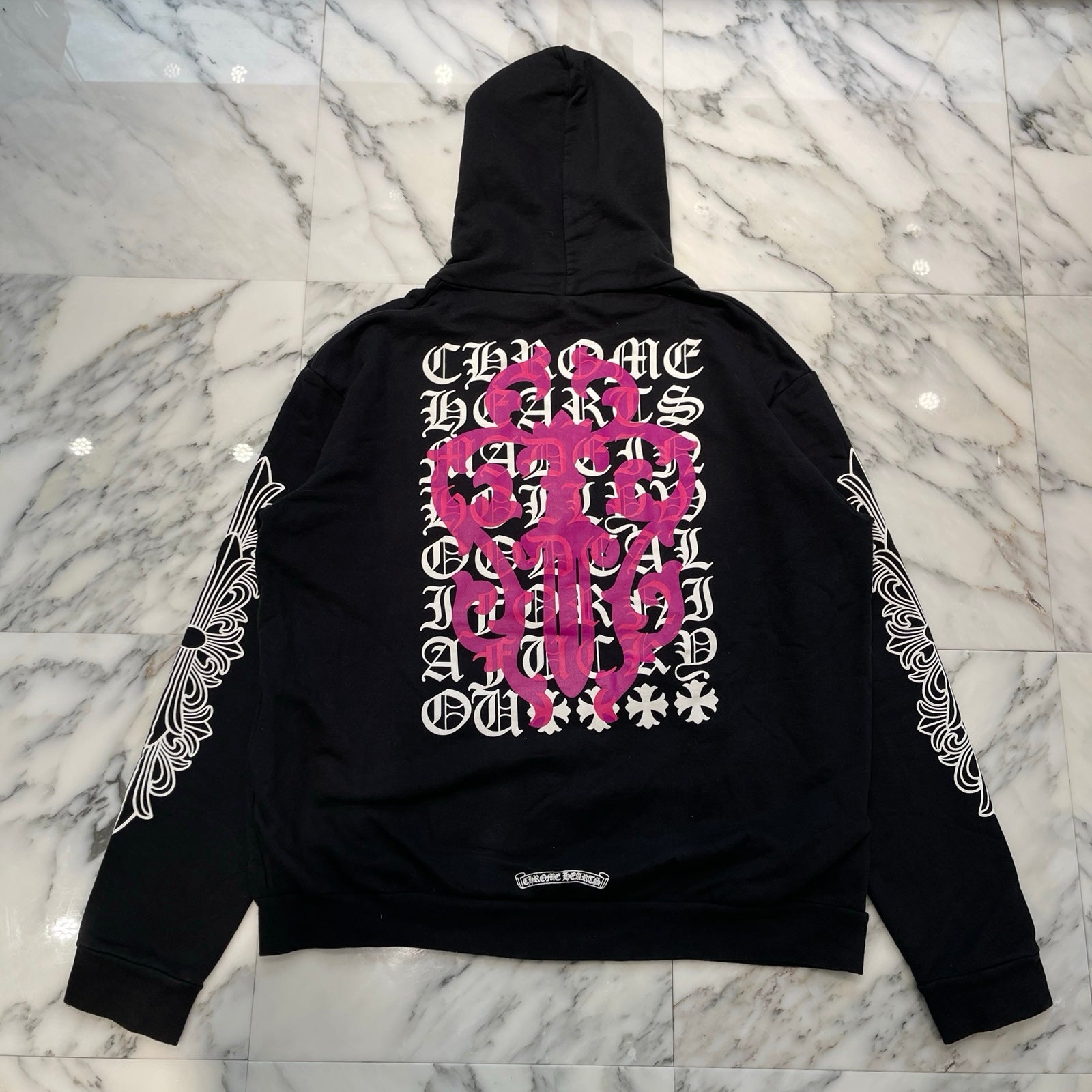 CHROME HEARTS Dagger Eye Chart Zip Up Hoodie Size L クロムハーツ ダガーアイチャート ジップアップフーディ サイズL