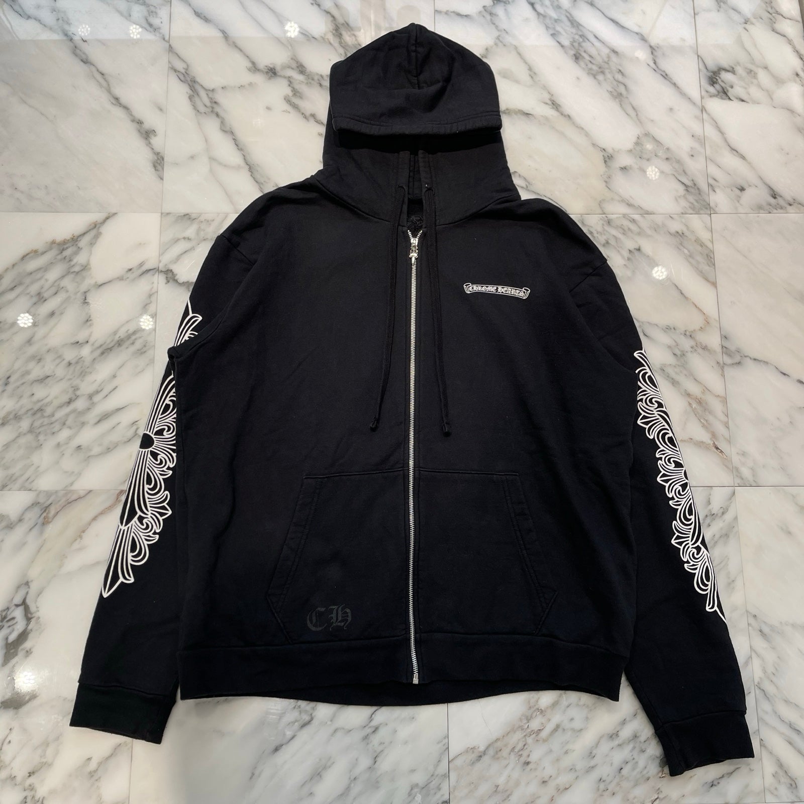 CHROME HEARTS Dagger Eye Chart Zip Up Hoodie Size L クロムハーツ ダガーアイチャート ジップアップフーディ サイズL