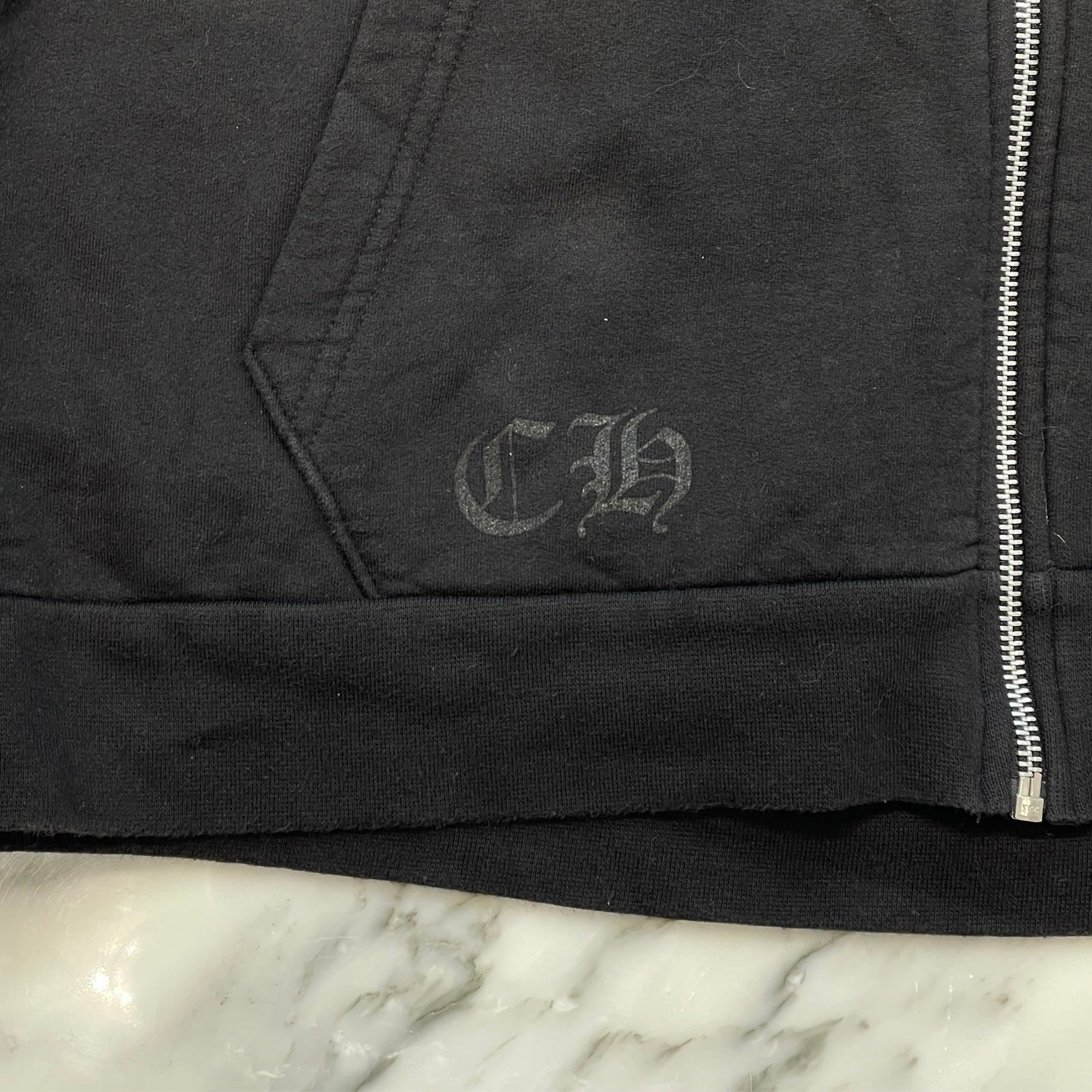 CHROME HEARTS Dagger Eye Chart Zip Up Hoodie Size L クロム