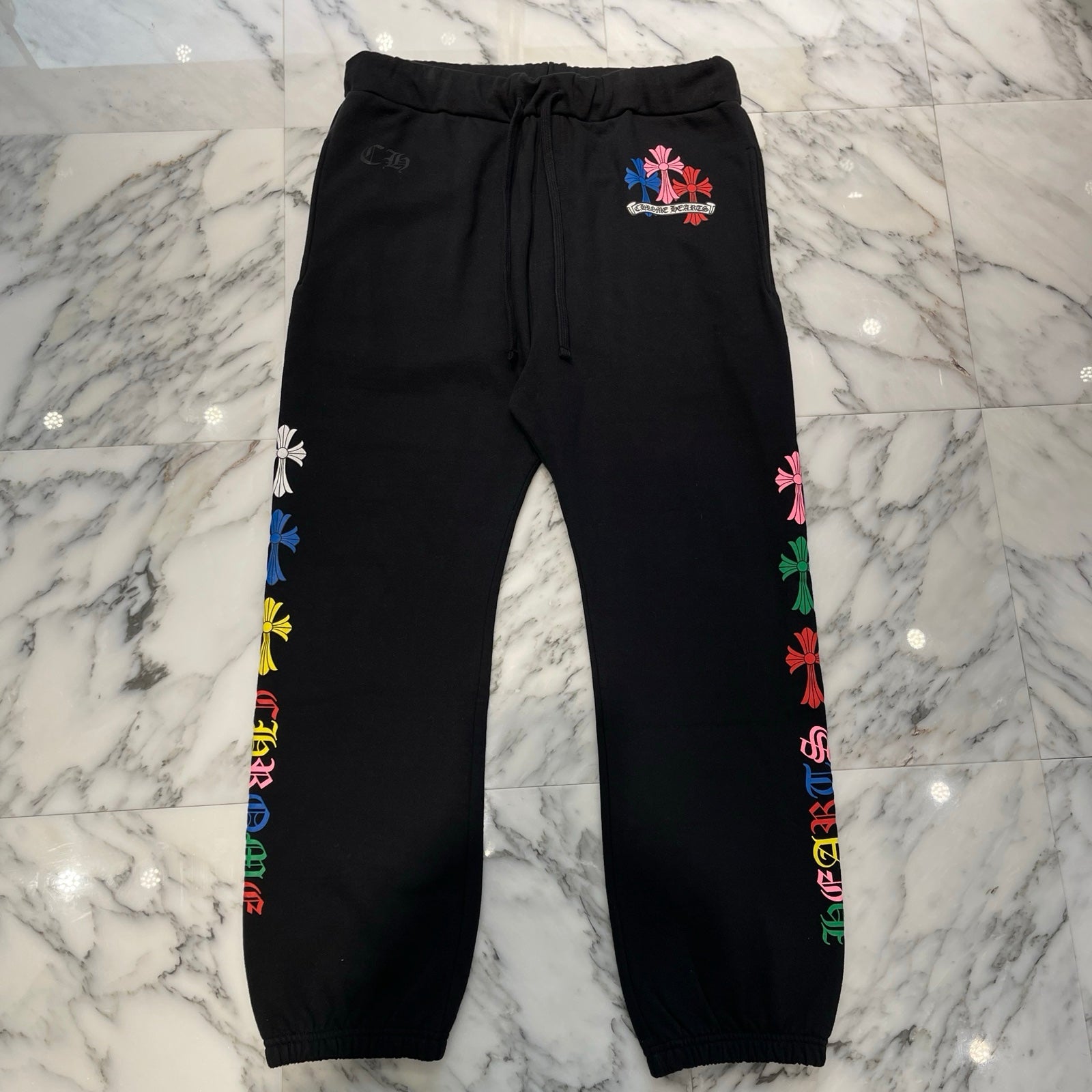 【CHROME HEARTS】マルチカラーセメタリークロス スウェットパンツ S CHROME HEARTS】マルチカラーセメタリークロス スウェットパンツ S