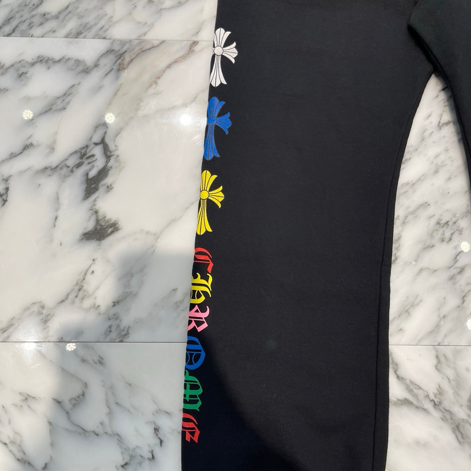 CHROME HEARTS】マルチカラーセメタリークロス スウェットパンツ S