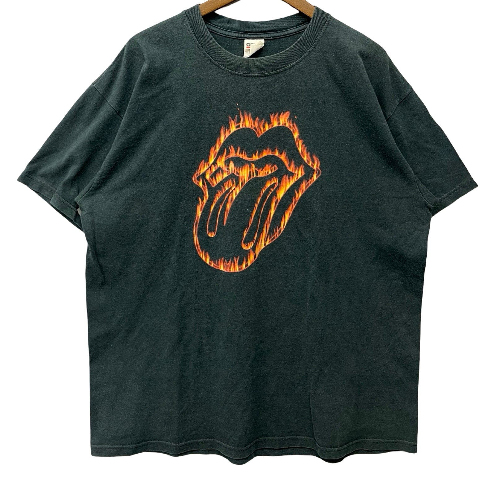 Vintage 90's The Rolling Stones Flaming Tongue S/S Tee Size XL
