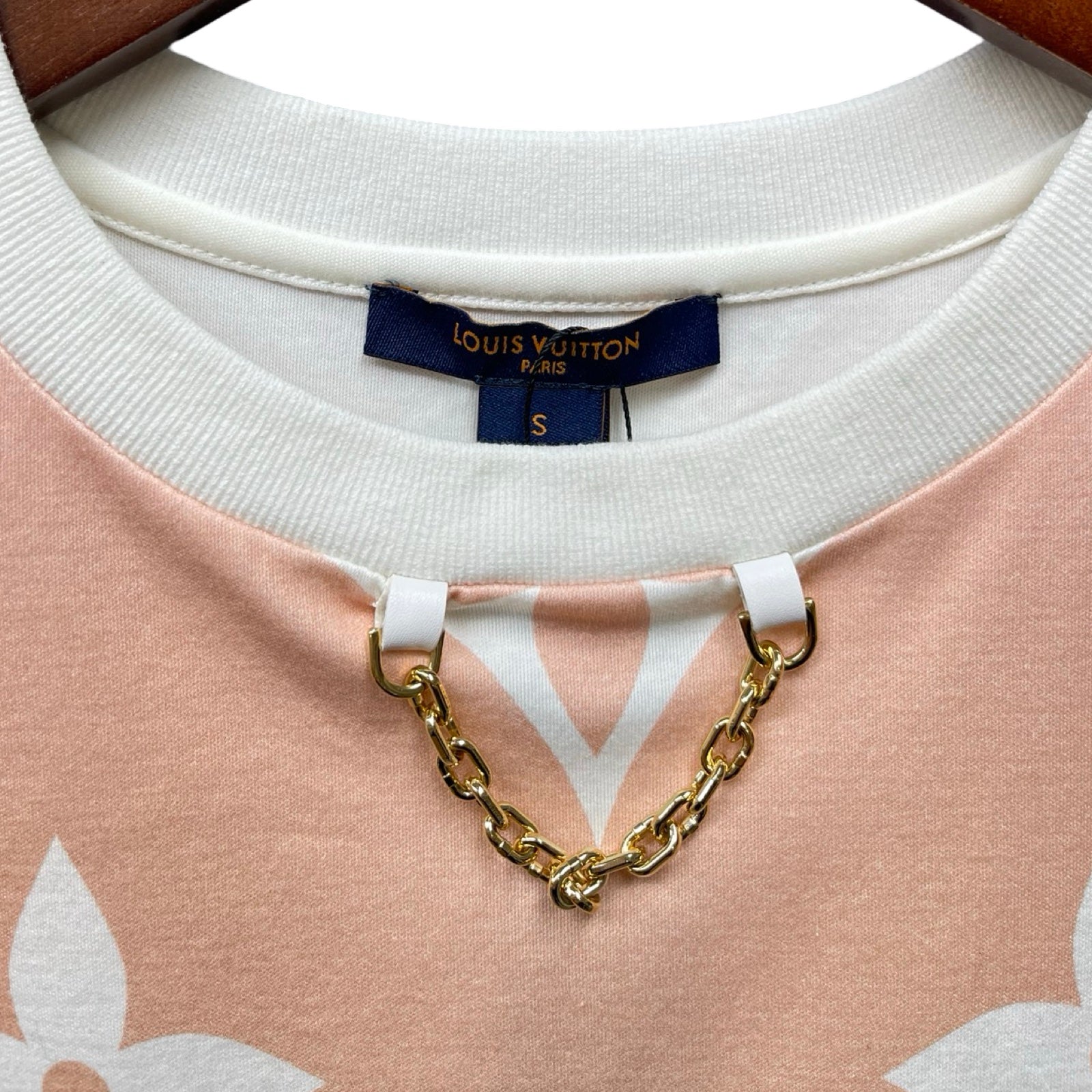 LOUIS VUITTON 2021SS Sunrise Monogram Gradation Flounce Sleeve Tee 1A8TLB Size S