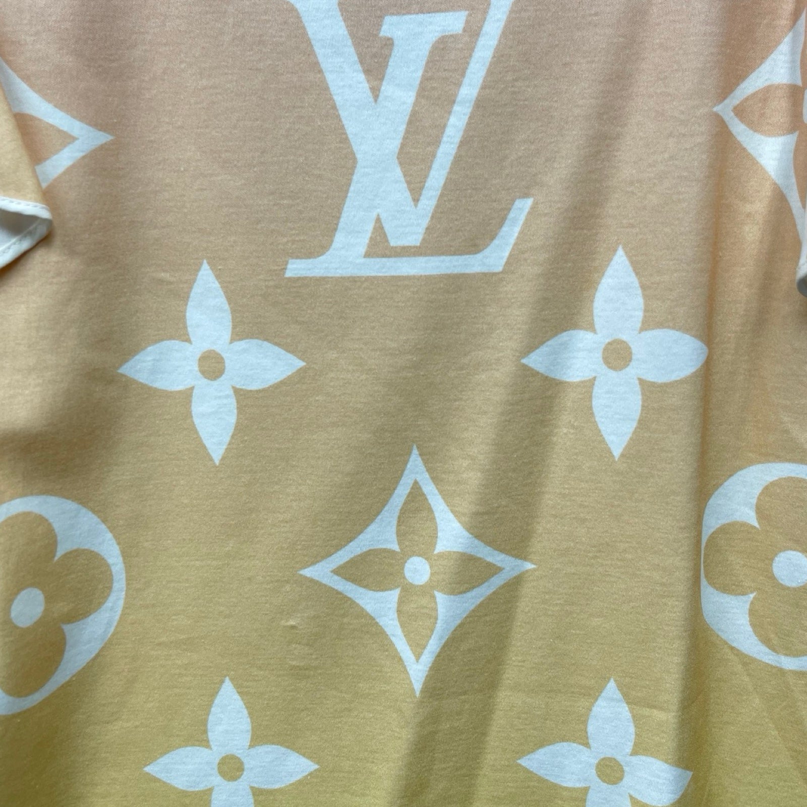 LOUIS VUITTON 2021SS Sunrise Monogram Gradation Flounce Sleeve Tee 1A8TLB Size S