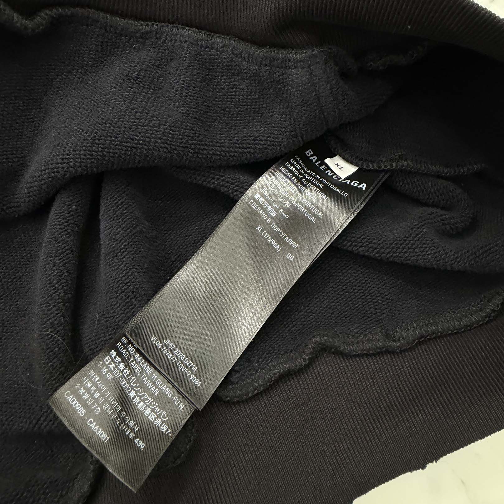 BALENCIAGA 2024SS AI GENERATED Medium Fit Pullover Hoodie 767877 TQVF9 Size XL バレンシアガ AI ジェネレイト ミディアムフィット プルオーバーフーディ サイズXL