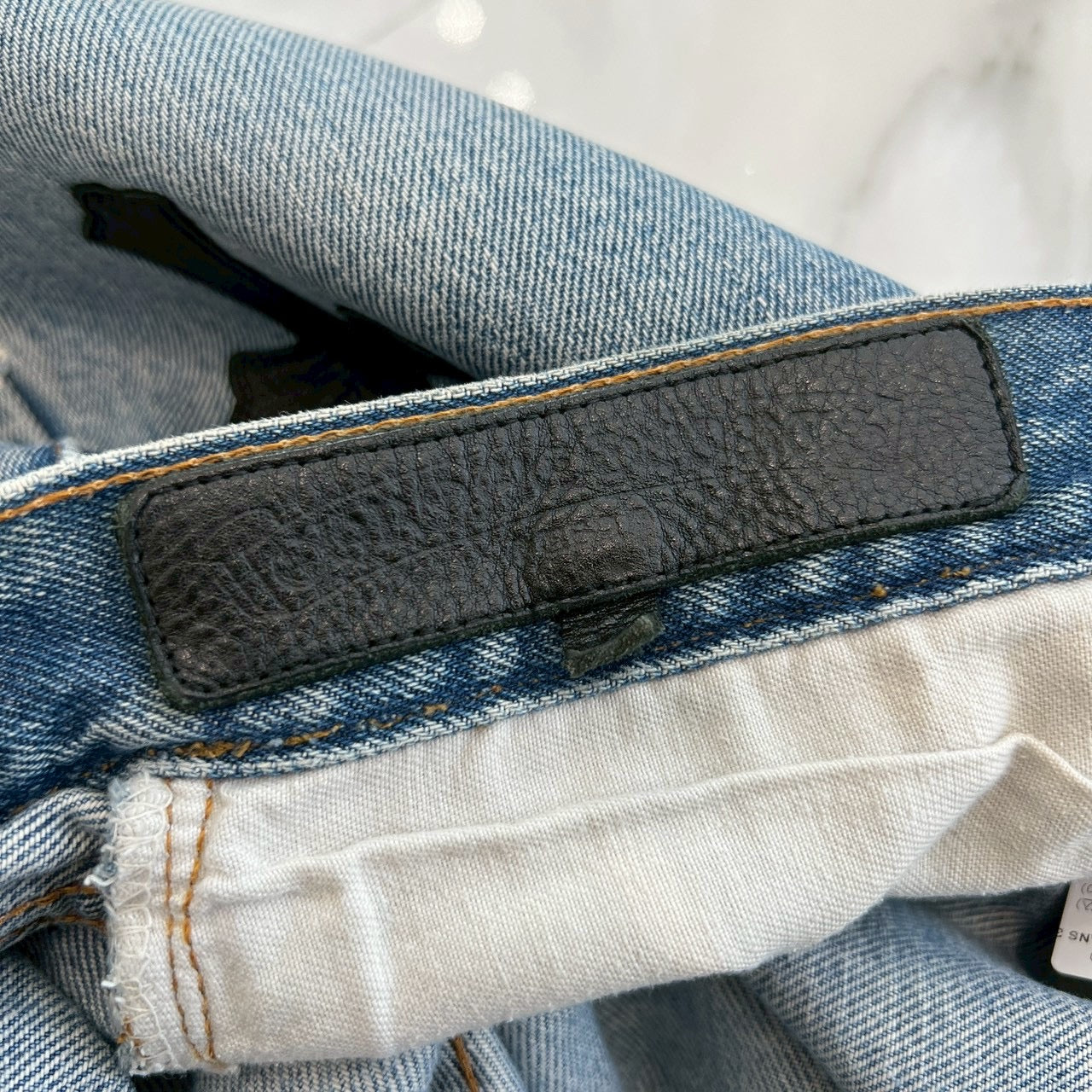 CHROME HEARTS × Levi's Body VNTG Cross Leather Patch Jeans Size 36 クロムハーツ × リーバイスボディ ヴィンテージ クロスレザーパッチ ジーンズ デニムパンツ サイズ36