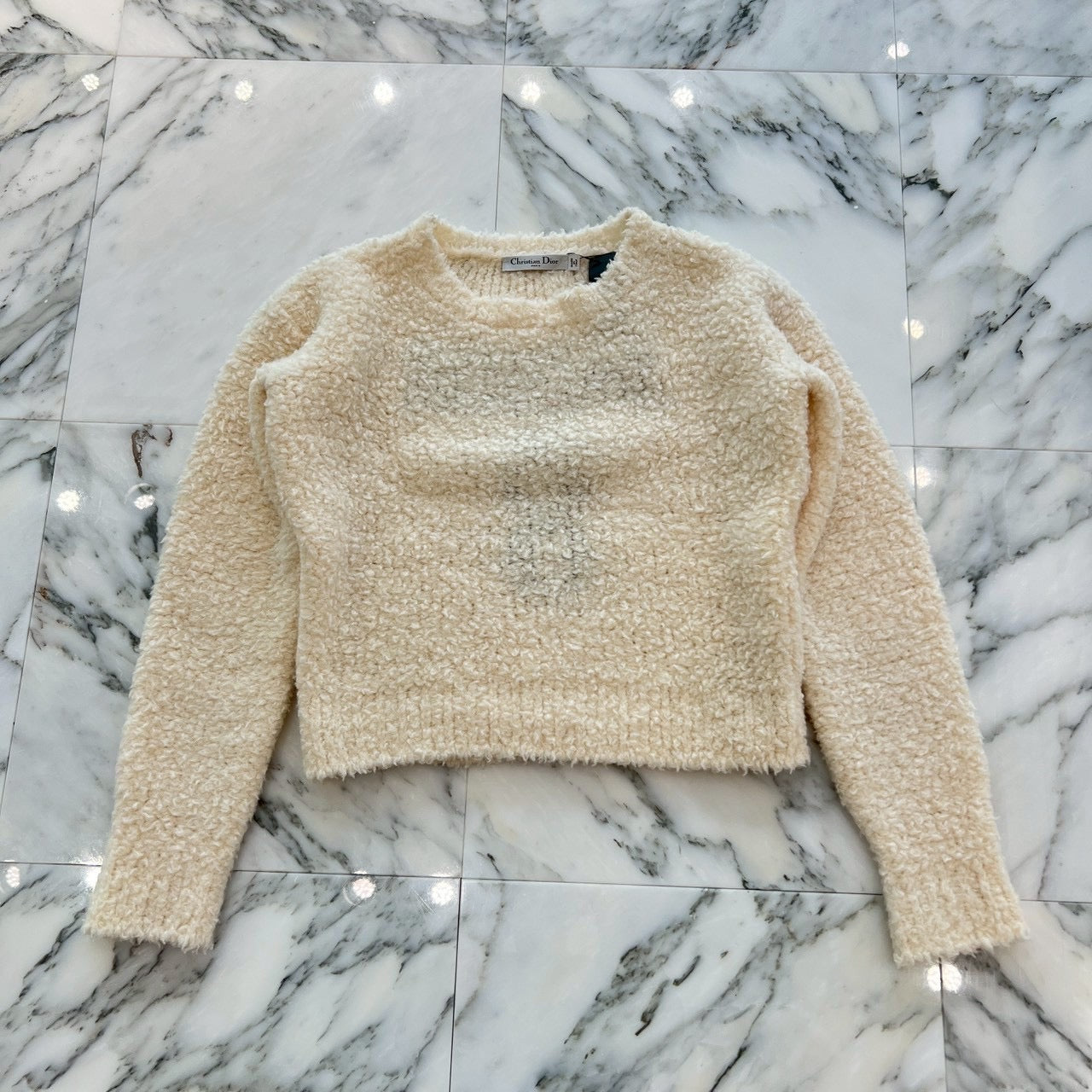 DIOR 2021AW J'ADIOR 8 Teddy Knit Sweater 154S55AM114 Size M