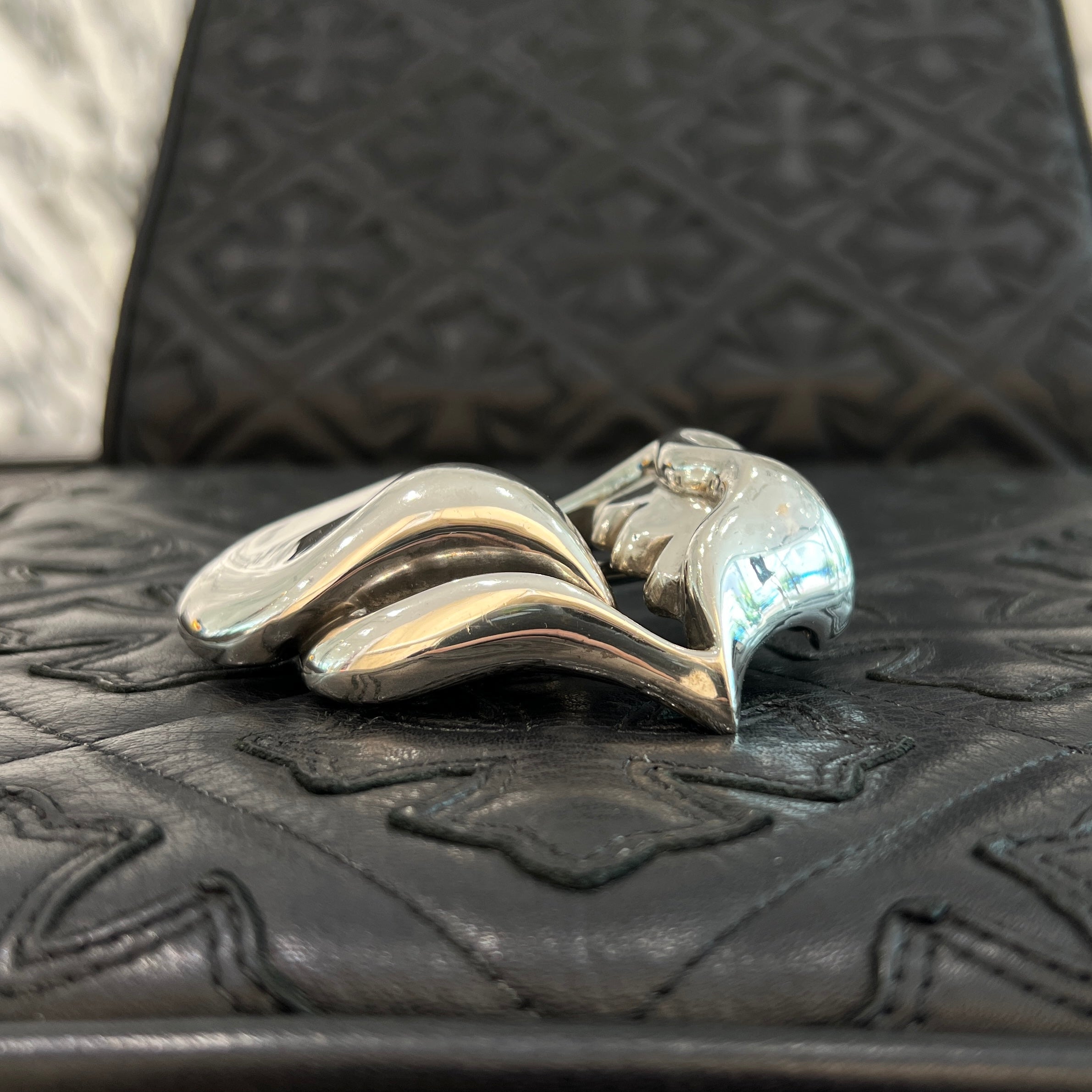 ジ*ン様 クロムハーツ CHROME HEARTSx ザロー リングストーンズバ CHROME HEARTS × The Rolling Stones Lip And Tongue Silver