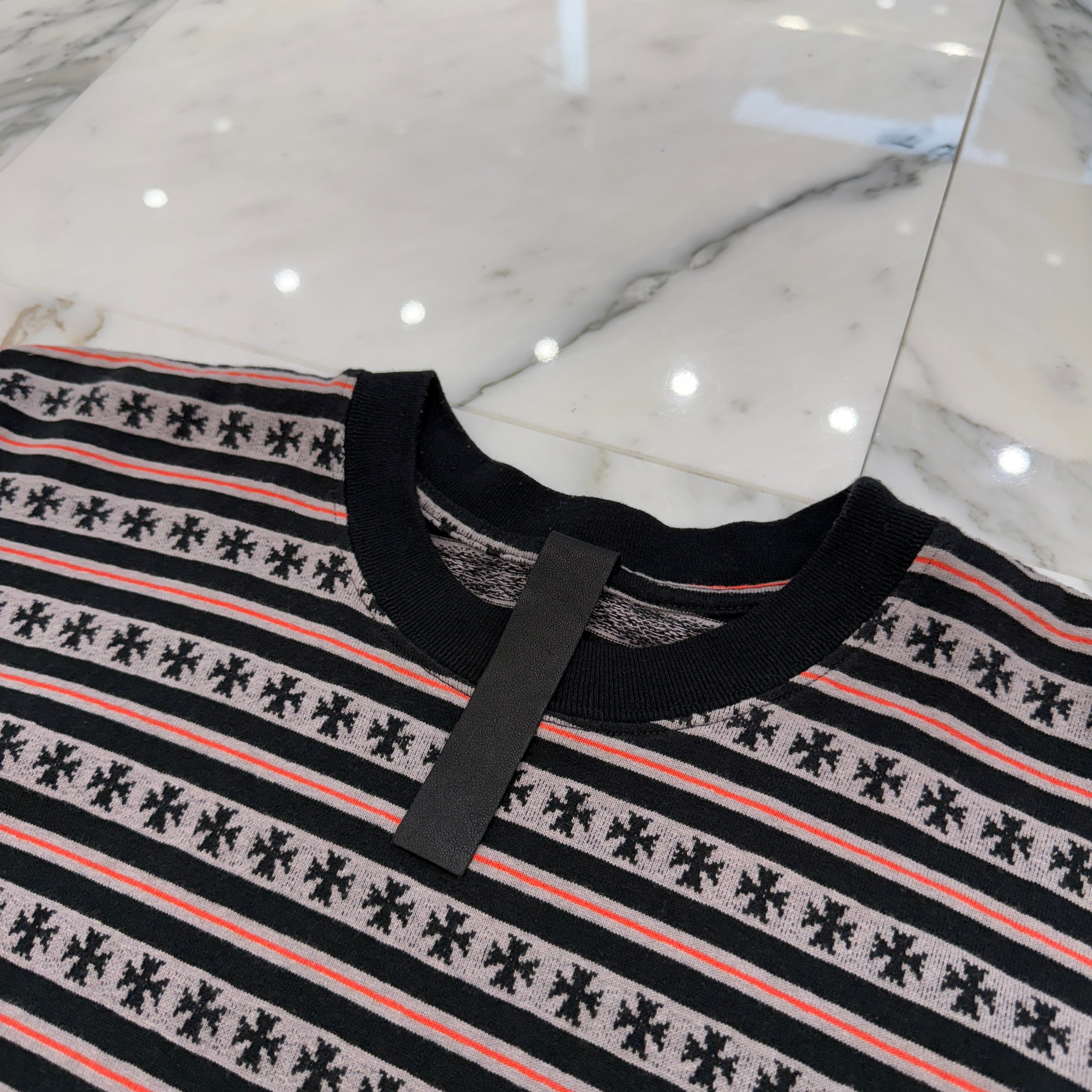 CHROME HEARTS × MATTY BOY Y Not Stripe CH Plus Tee Size M クロムハーツ×マッティボーイ ワイノット ストライプ CHプラス Tシャツ サイズM