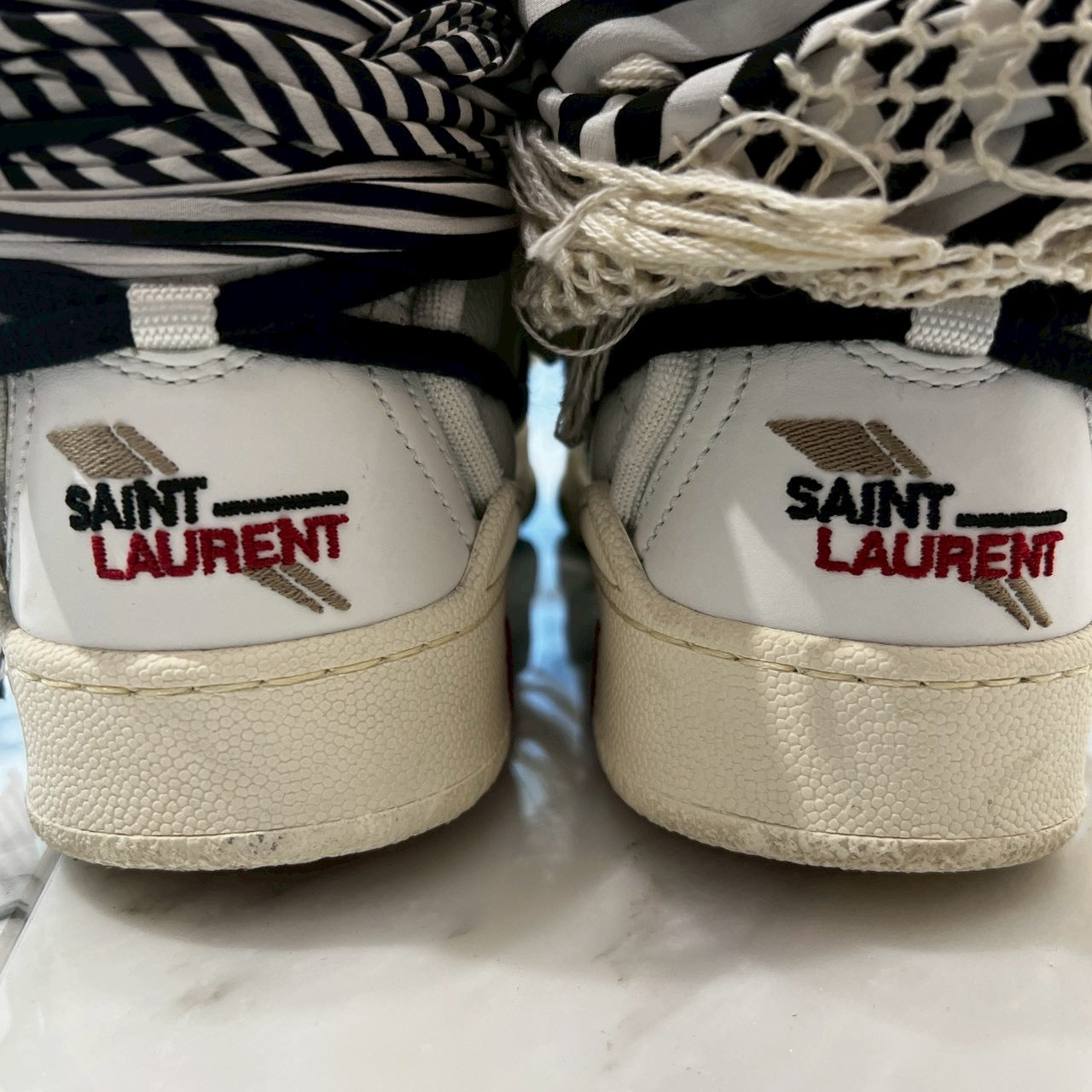 SAINT LAURENT PARIS 2025SS Smith Bandana High Top Sneakers 119164144 Size 40(約25.0cm) サンローラン パリ スミスバンダナ ハイトップスニーカー サイズ40(約25.0cm)