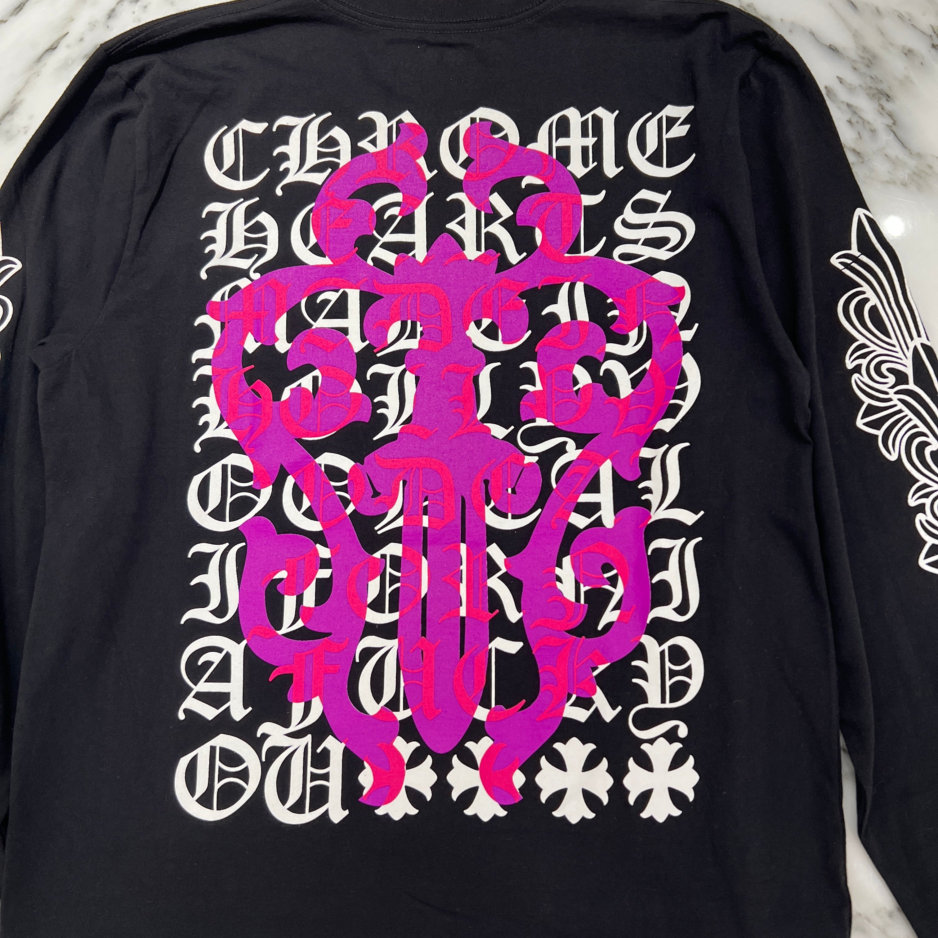 CHROME HEARTS Dagger Eye Chart Long Sleeve Tee Size M クロムハーツ ダガー アイチャート ロングスリーブ Tシャツ サイズM