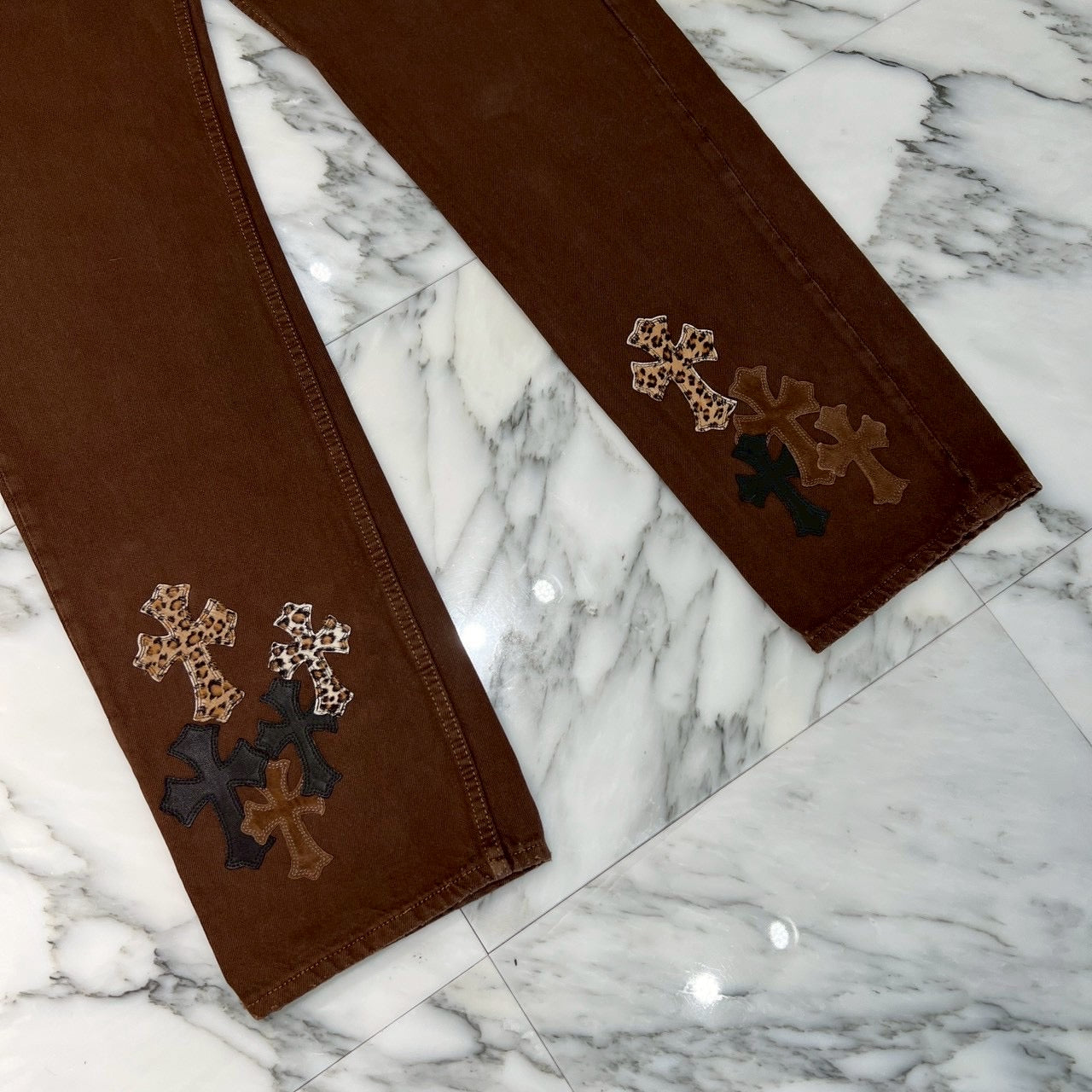 CHROME HEARTS × Levi's Body VNTG Multi Cross Leather Patch Jeans Size 33 クロムハーツ × リーバイスボディ ヴィンテージ クロスレザーパッチ ジーンズ デニムパンツ サイズ33