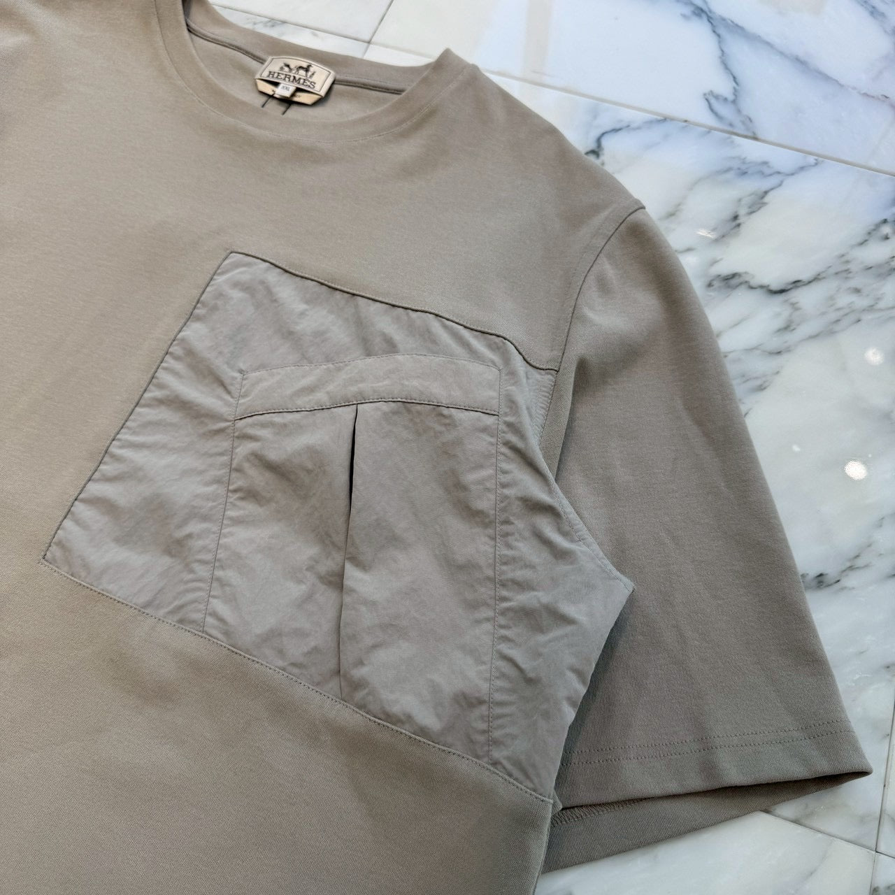 HERMES Layered Nylon Pocket Tee Size XXL エルメス レイヤード風 ナイロンポケット Tシャツ サイズXXL