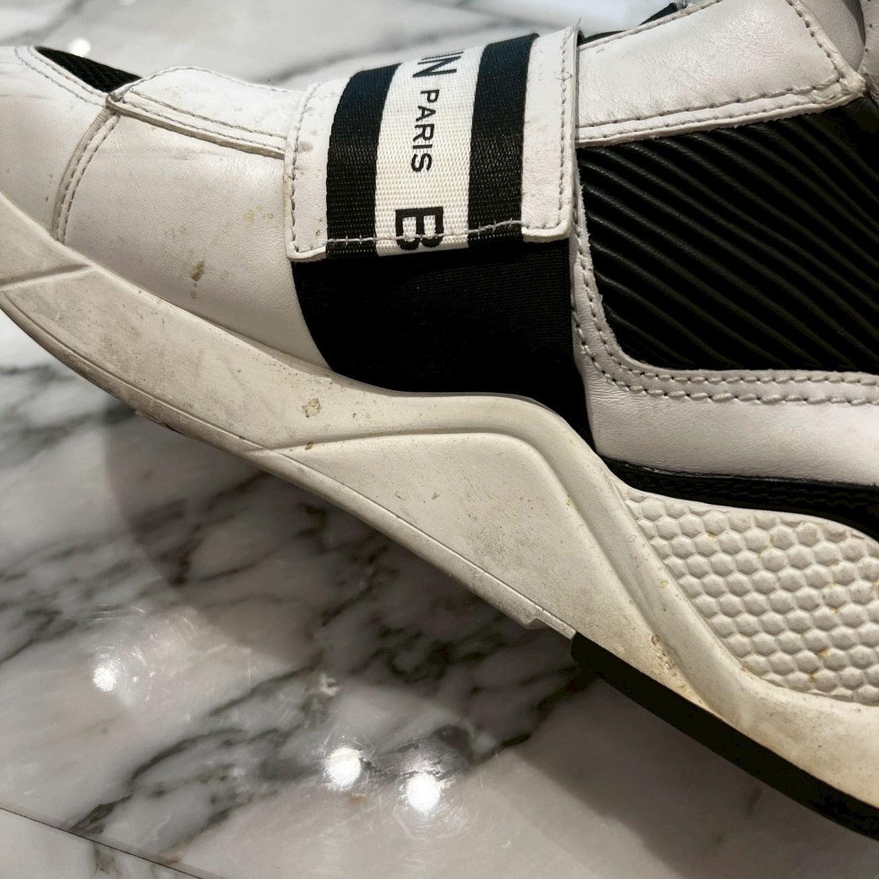 BALMAIN EXTON Logo Tape High Cut Sneakers Size 45U バルマン エクストン ロゴテープ ハイカットスニーカー サイズ45U