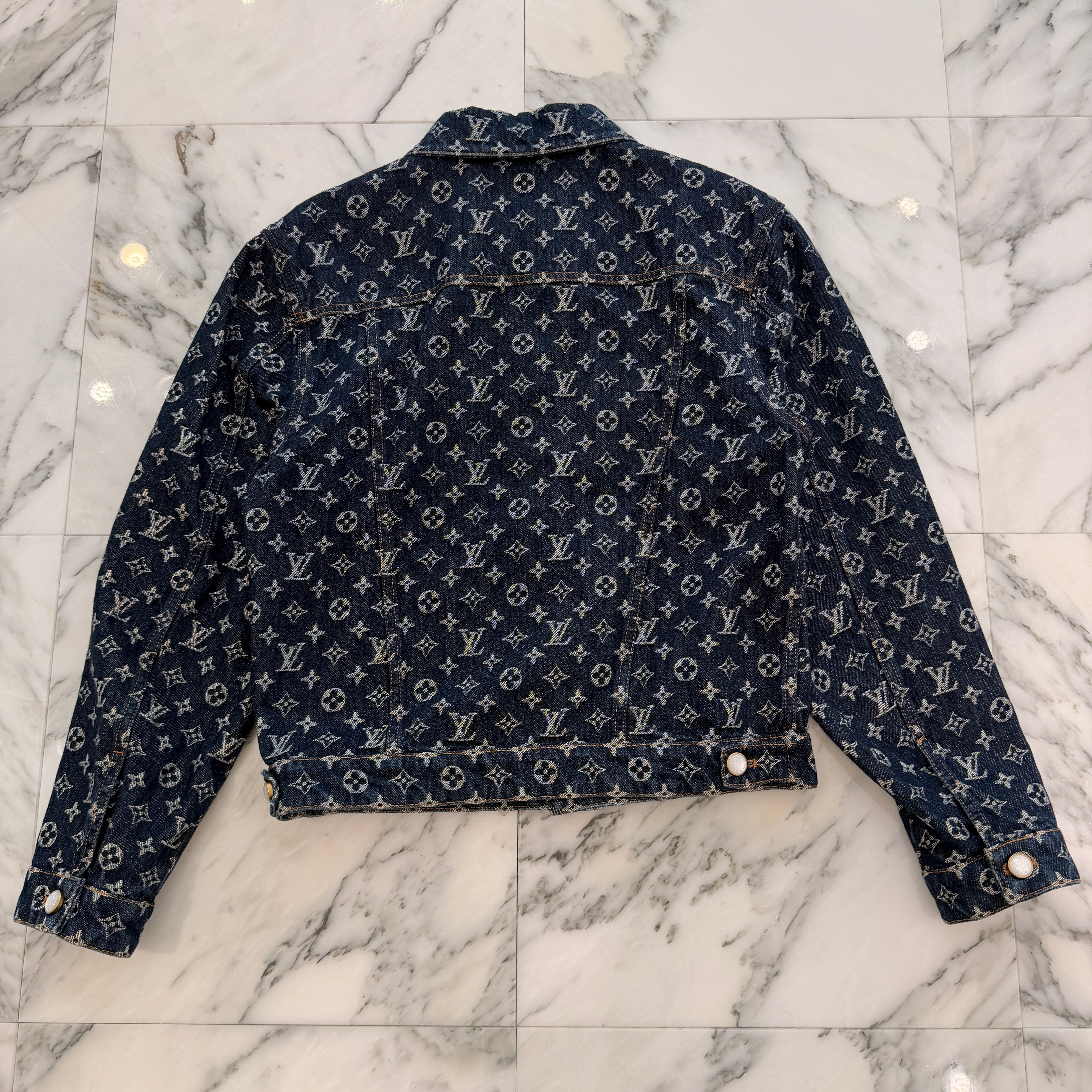 LOUIS VUITTON 2024AW Monogram Jacquard Denim Jacket 1AFWWU Size 44 ルイヴィトン モノグラムジャガードデニムジャケット サイズ44
