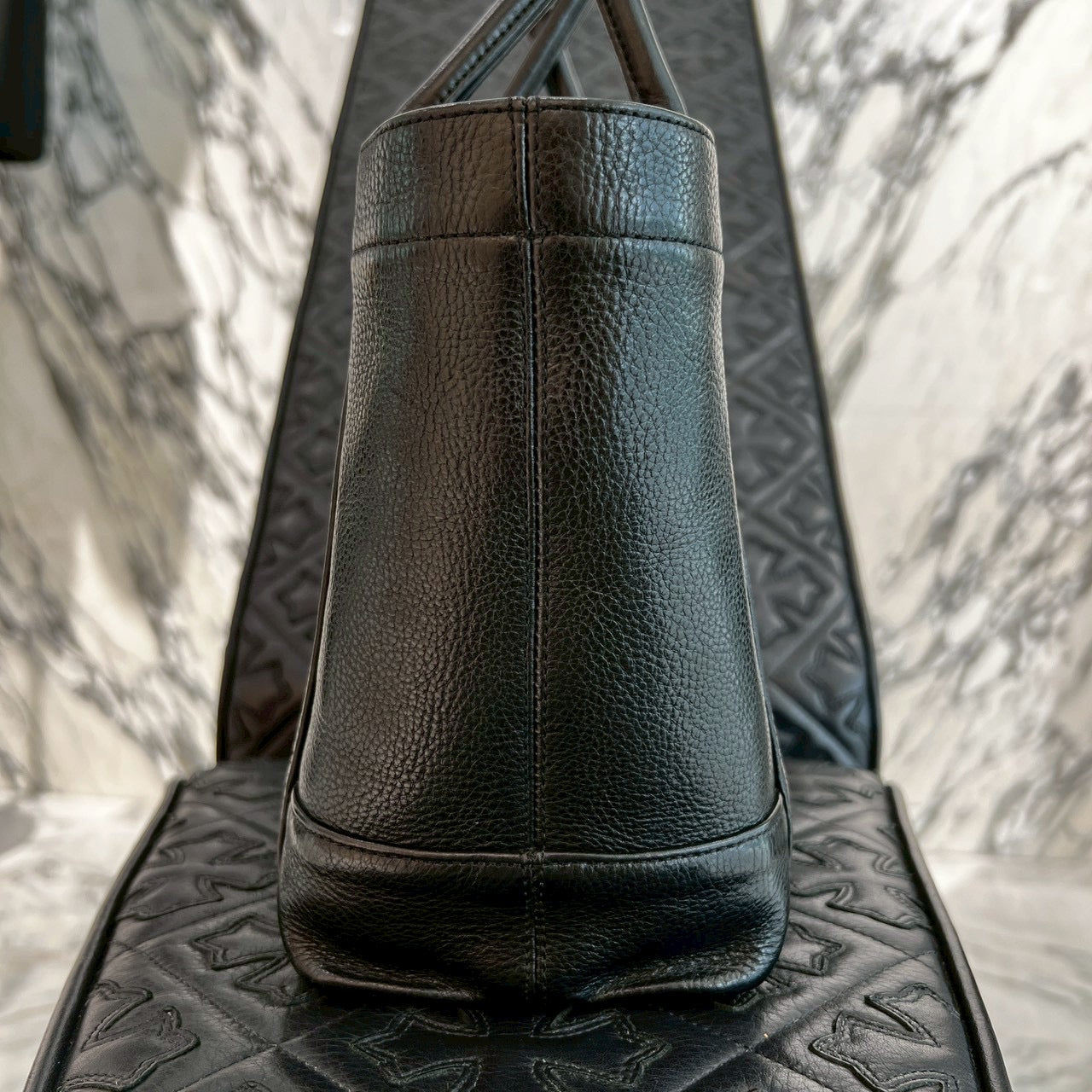 CHROME HEARTS Leather Tote Mini Bag クロムハーツ レザー トート ミニ バッグ