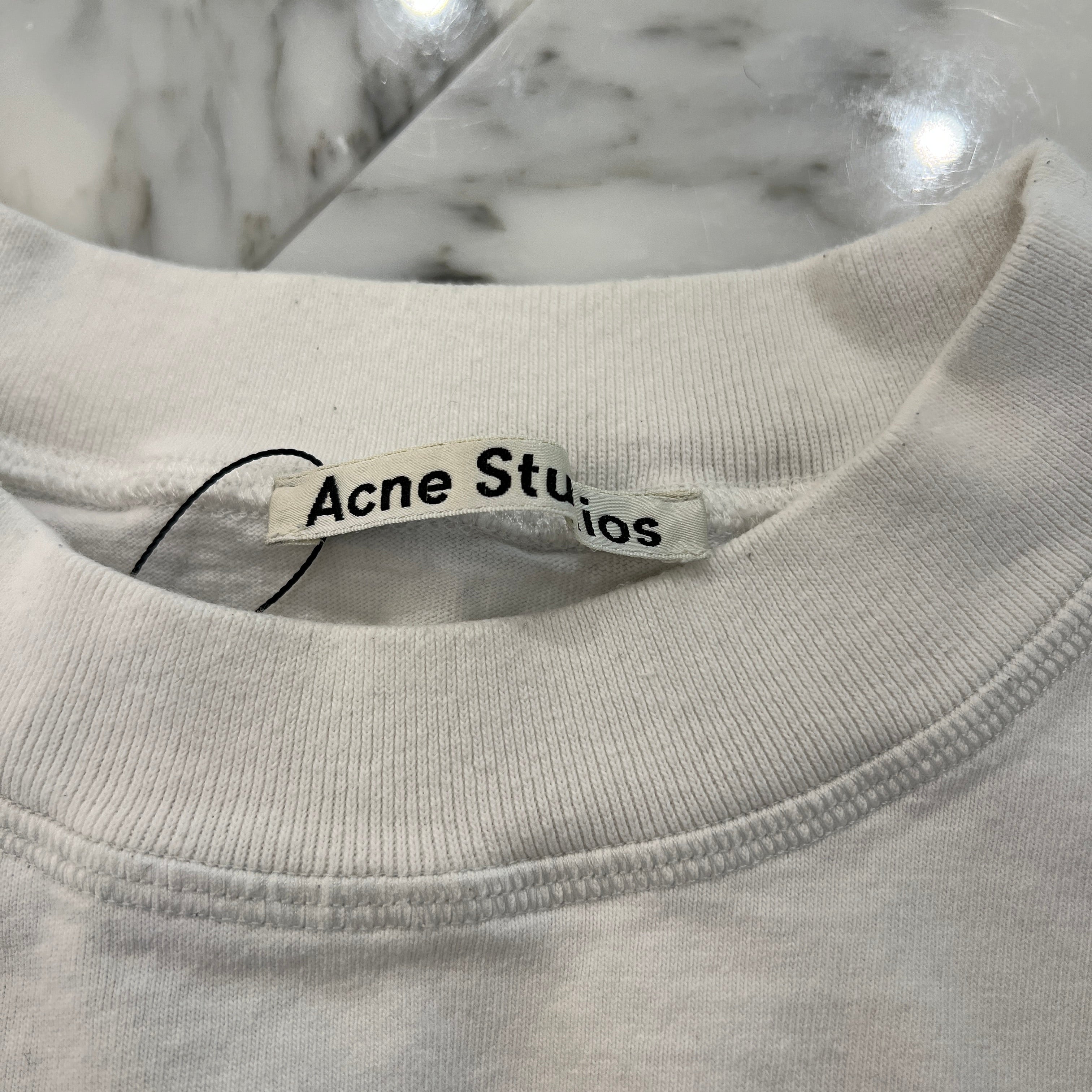 Acne Studios Optic White Reverse Logo Tee FN-MN-TSHI000138 Size S アクネストゥディオズ オプティックホワイト リバースロゴTシャツ サイズS