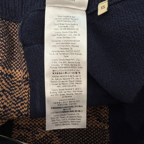 GUCCI 2022SS GG Supreme Intarsia Knit Shorts 752098 XKDFK Size XS