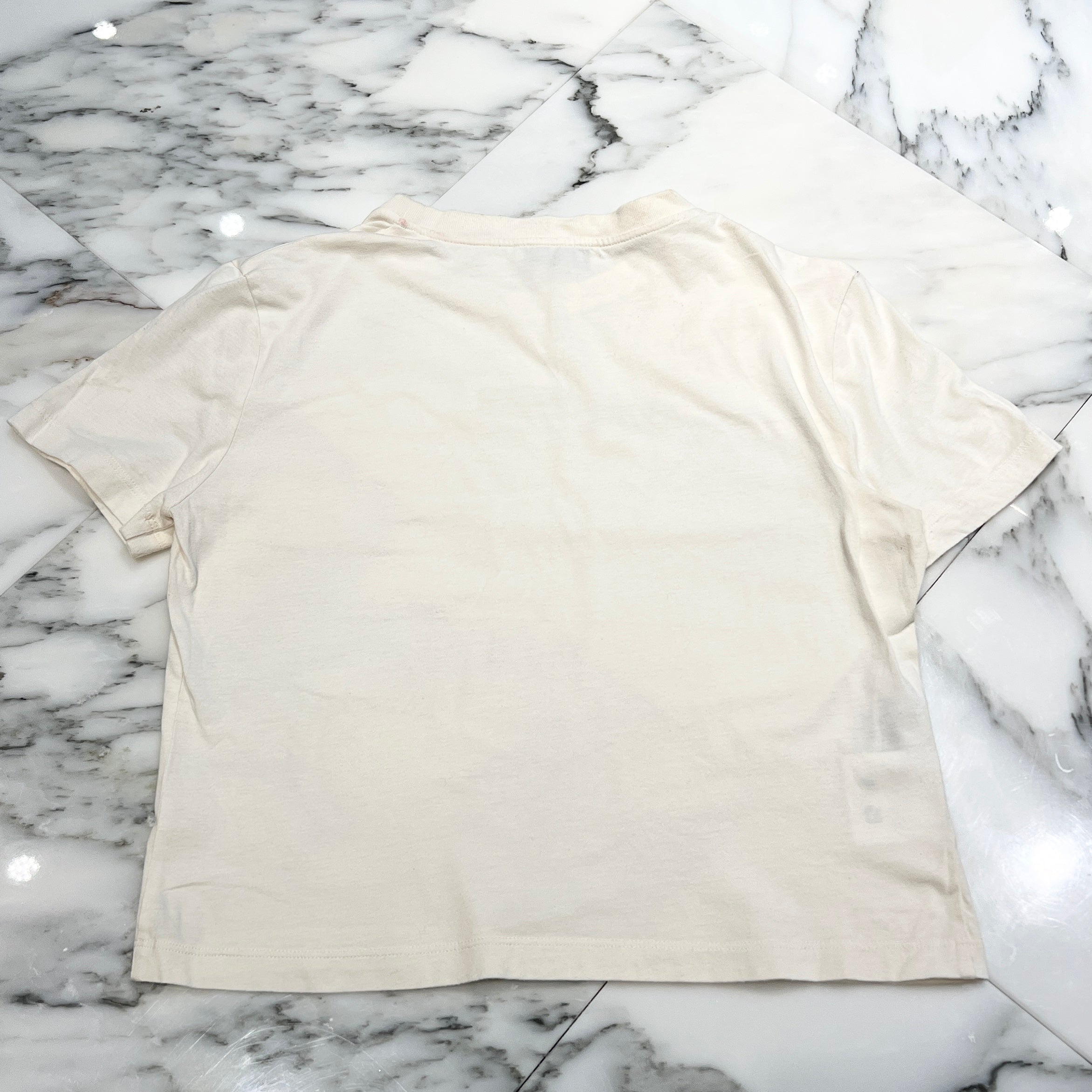 MIU MIU 2024AW Embroidery Cotton Jersey Cropped Tee MJN483 S000 15AX Size M ミュウミュウ エンロゴ刺繍コットンジャージー クロップド Tシャツ サイズM