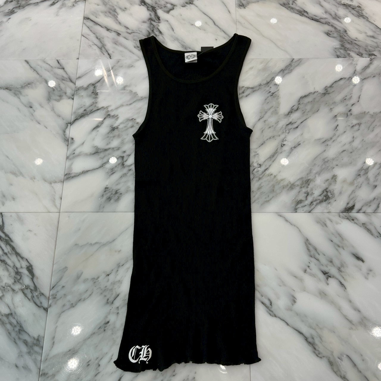CHROME HEARTS Double CH Cross Print Tank Top Size S クロムハーツ ダブル CHクロスプリント タンクトップ サイズS